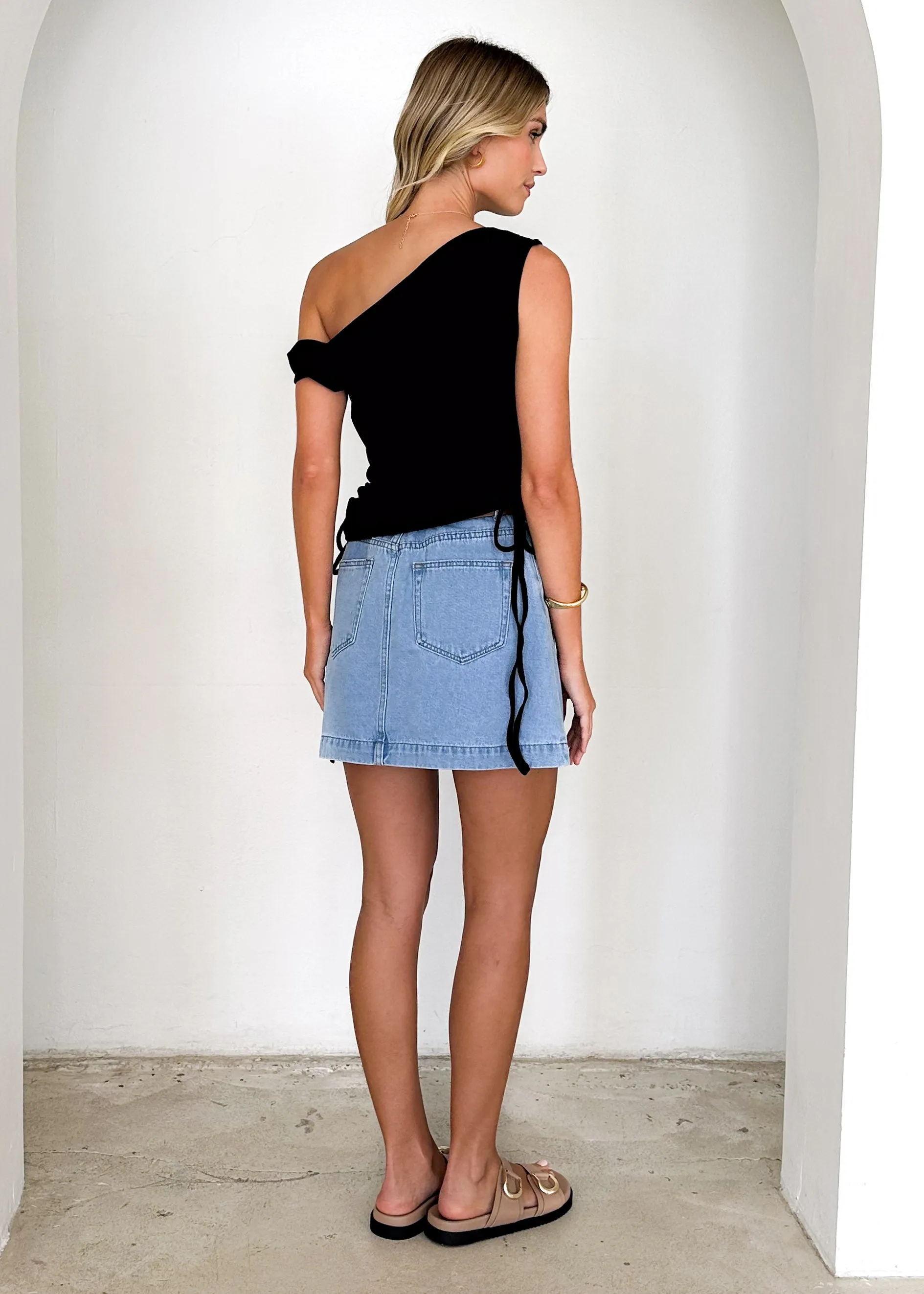 Kimi One Shoulder Top - Black sold by Gingham & Heels product image thumbnail 5