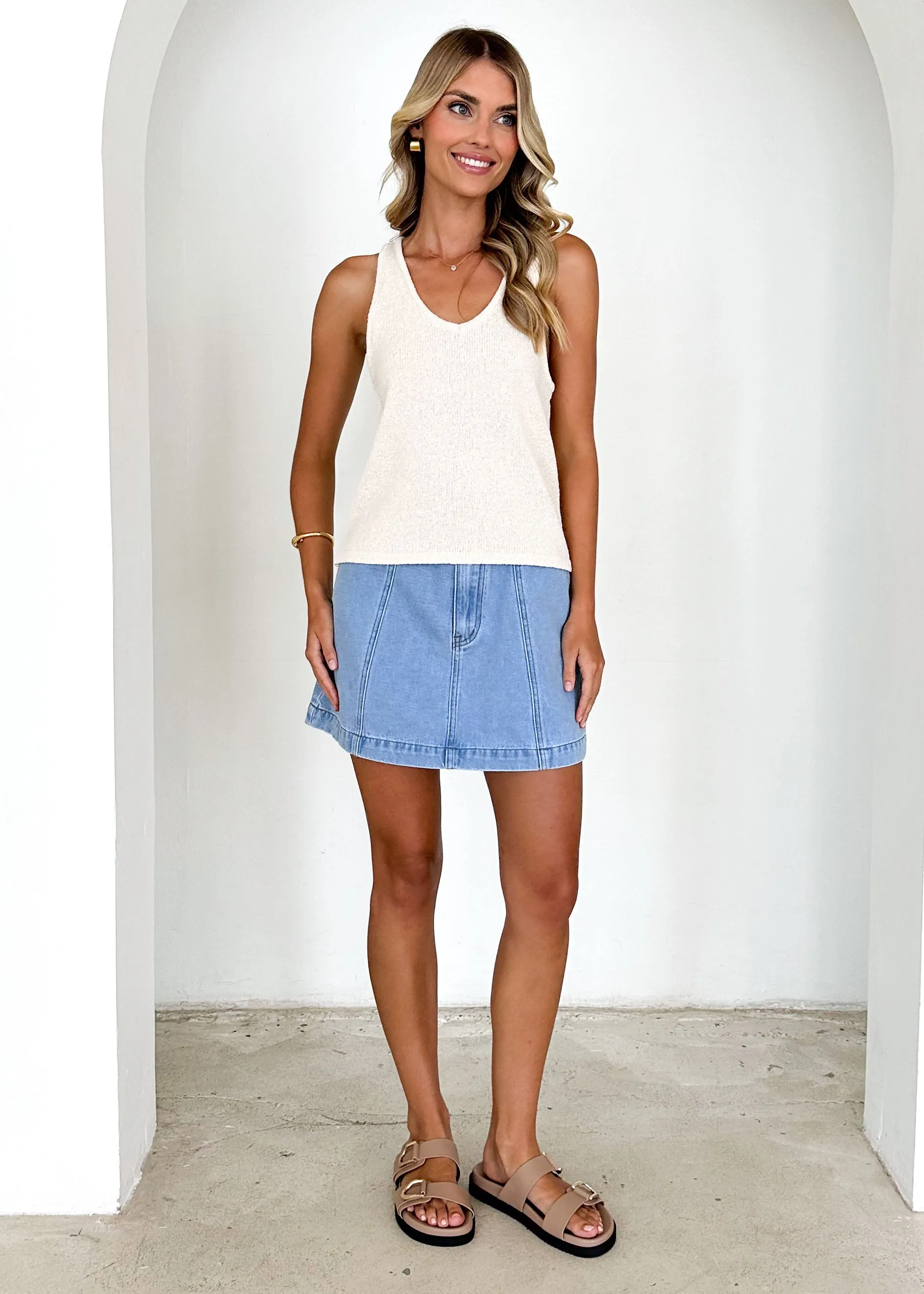 Hailley Knit Top - Cream sold by Gingham & Heels product image thumbnail 3