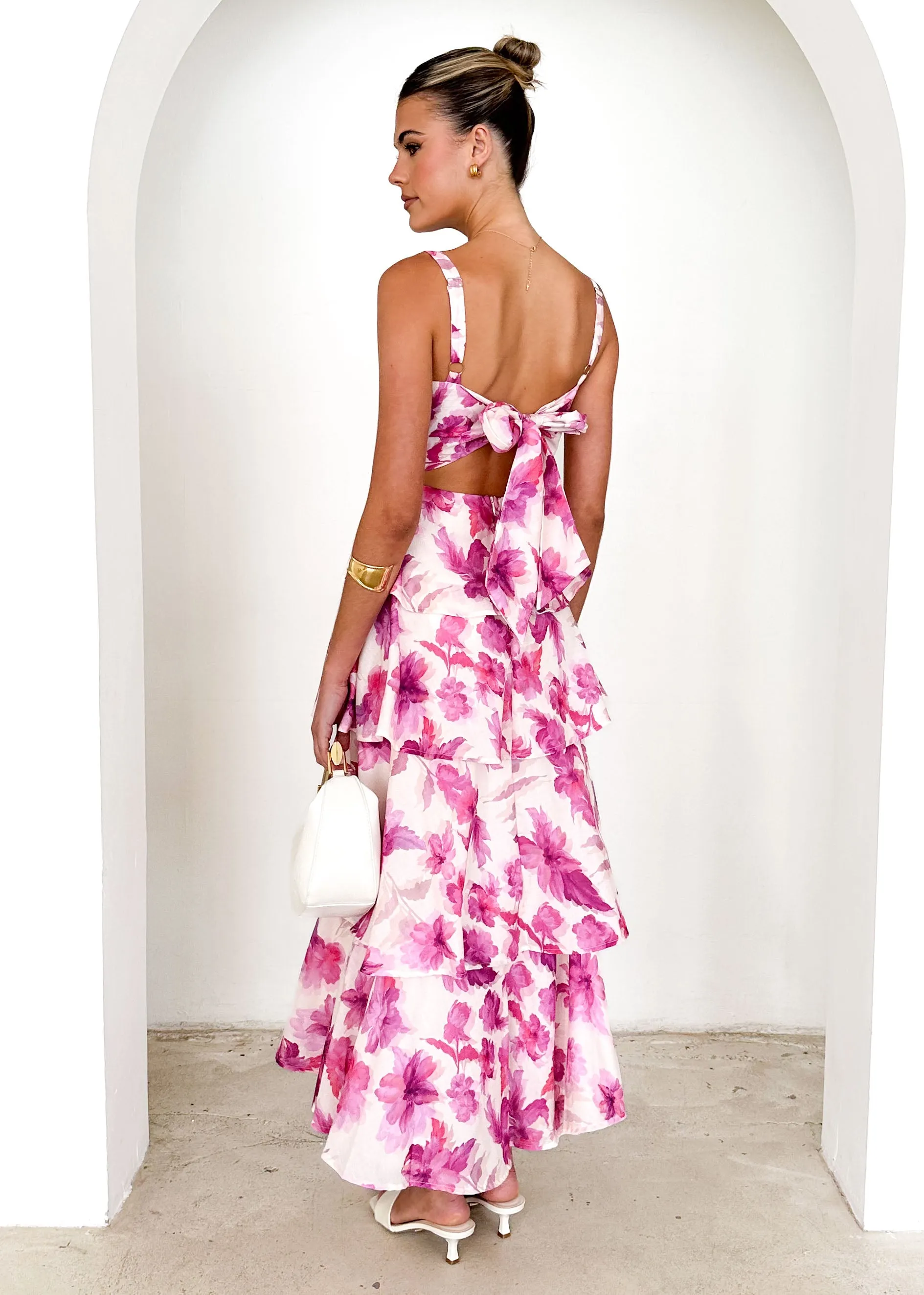 Renee Maxi Dress - Pink Flowers sold by Gingham & Heels product image thumbnail 5