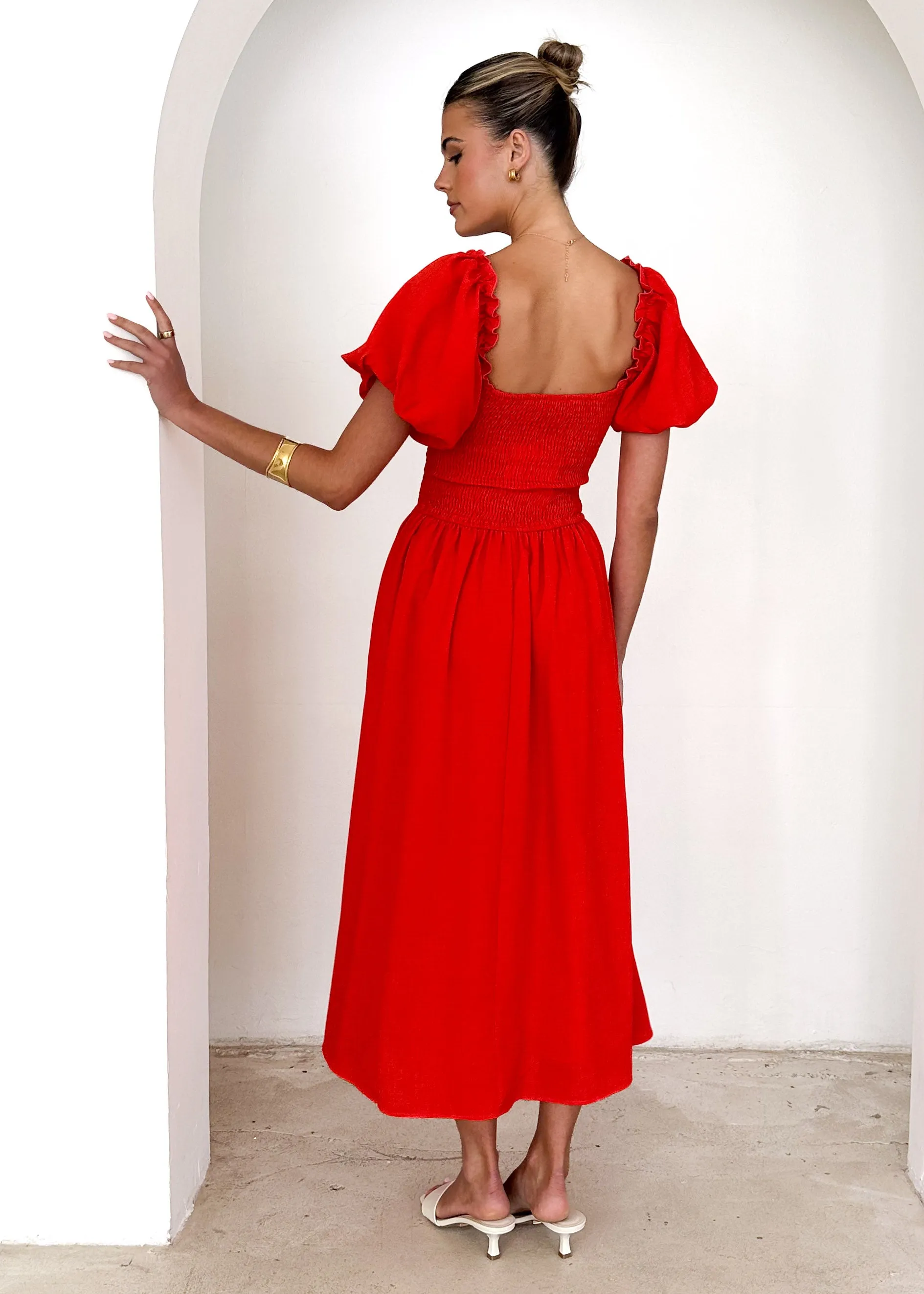 Davona Midi Dress - Red sold by Gingham & Heels product image thumbnail 5
