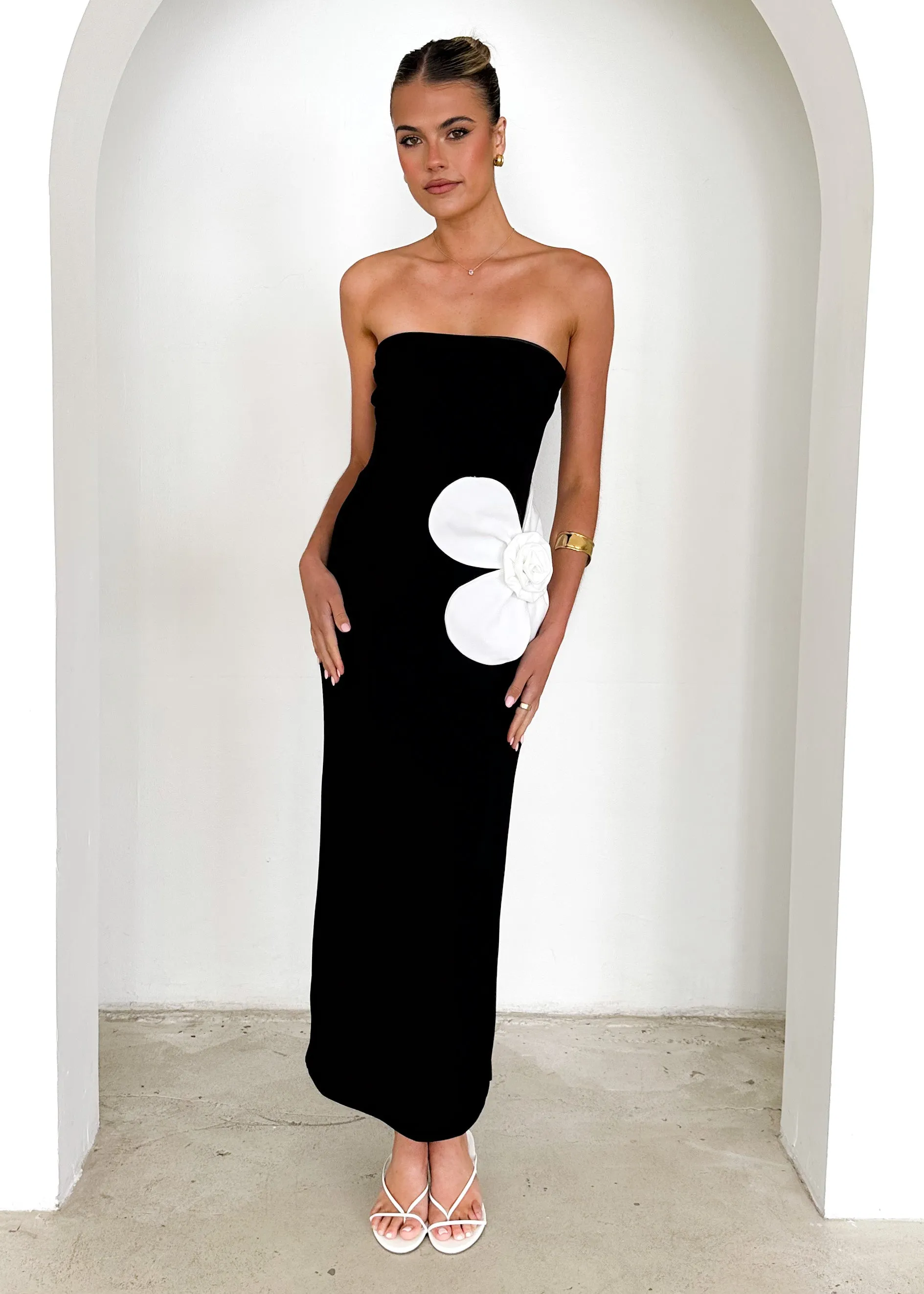 Rayley Strapless Maxi Dress - Black sold by Gingham & Heels product image thumbnail 3