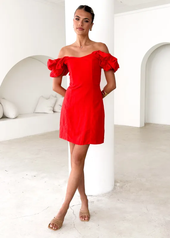 Ophelia Dress - Red sold by Gingham & Heels