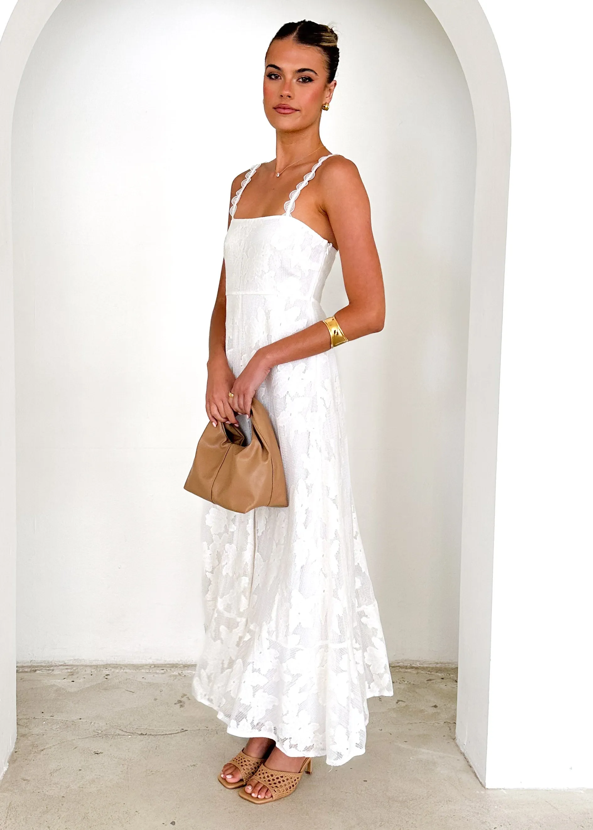 Tarnay Maxi Dress - White Lace sold by Gingham & Heels product image thumbnail 4