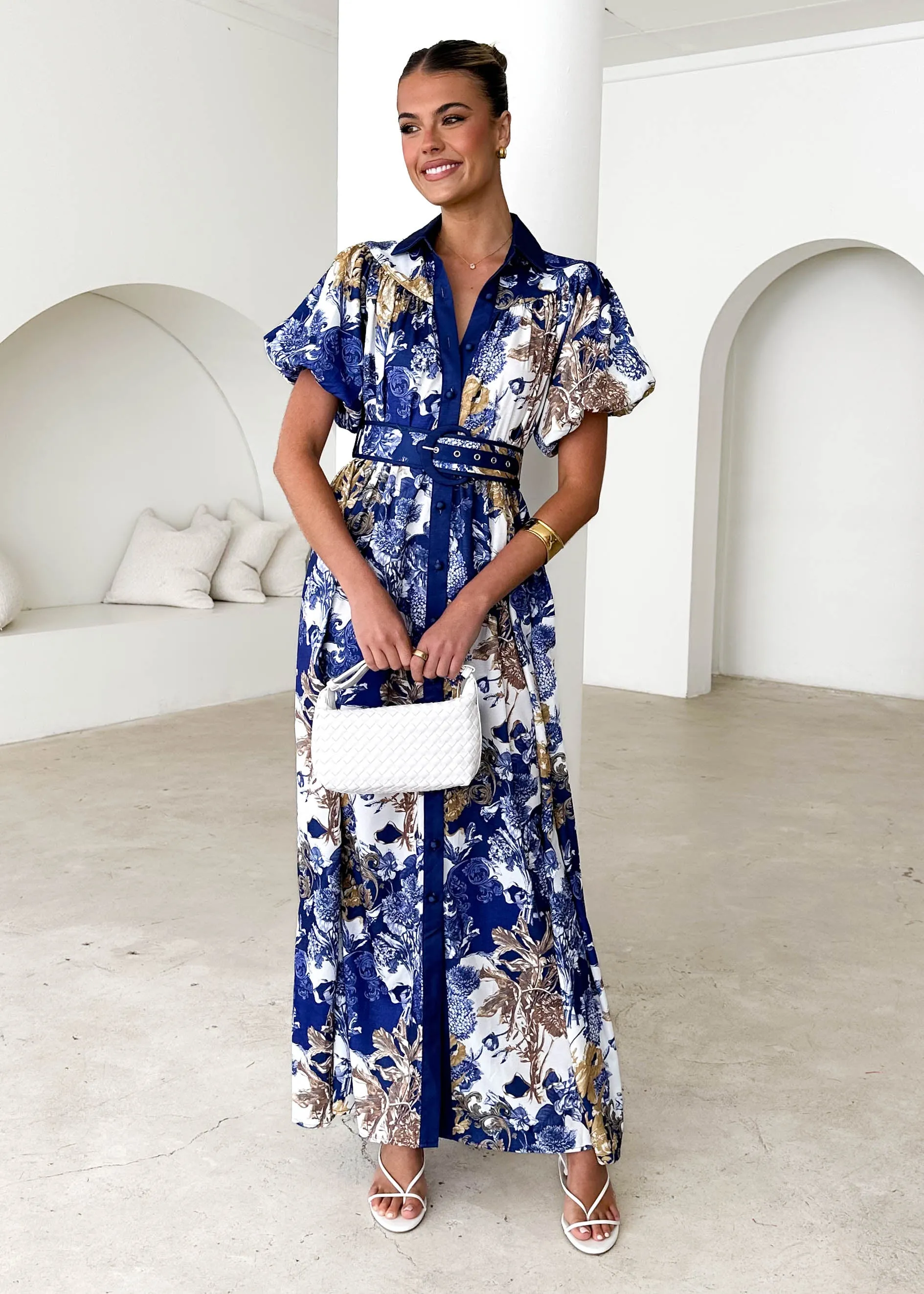 Anouk Maxi Dress - Navy Chateau sold by Gingham & Heels