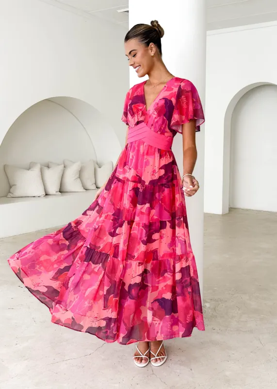 Gracelands Maxi Dress - Magenta Rush sold by Gingham & Heels