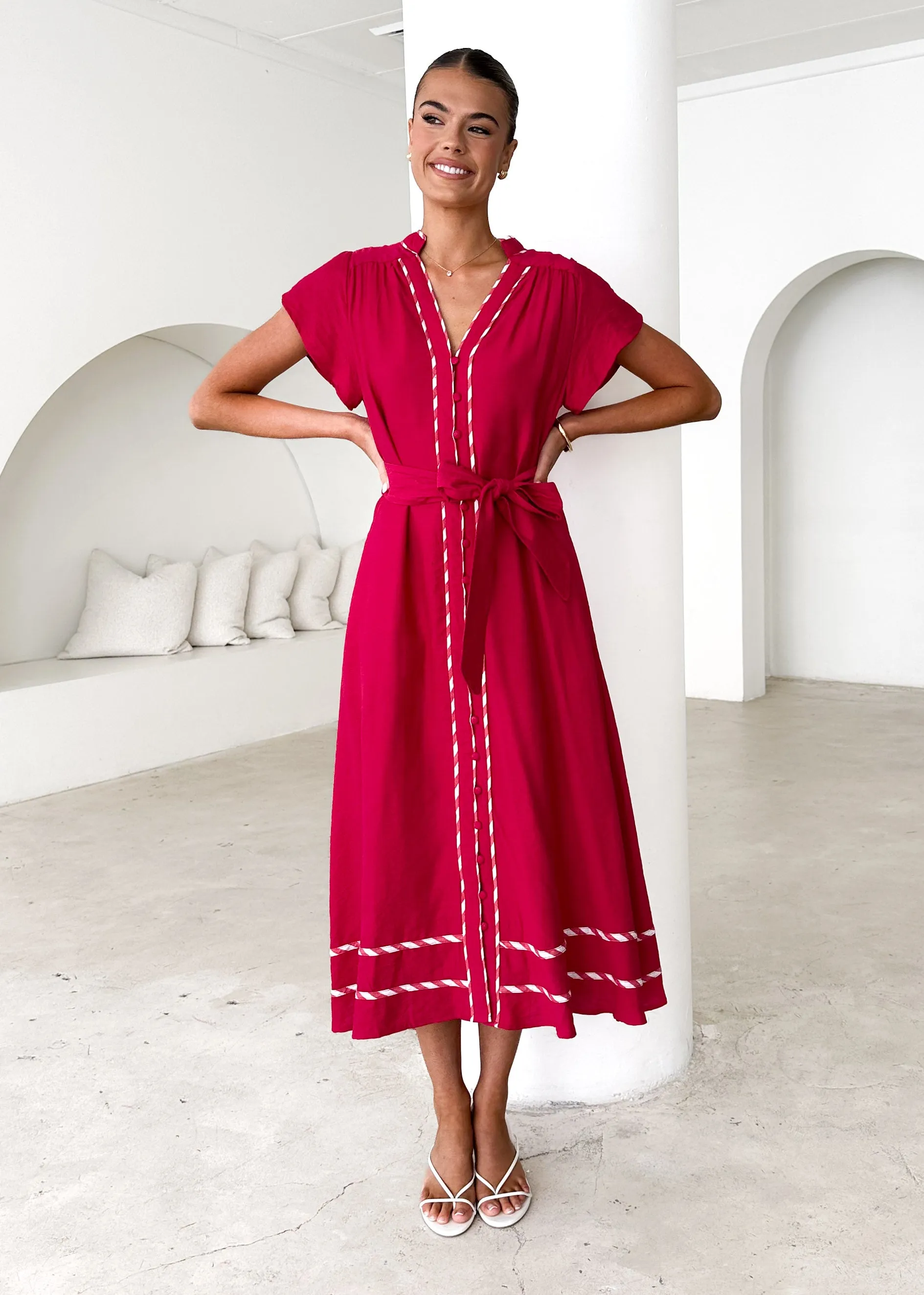Sangria Maxi Dress - Berry sold by Gingham & Heels product image thumbnail 2