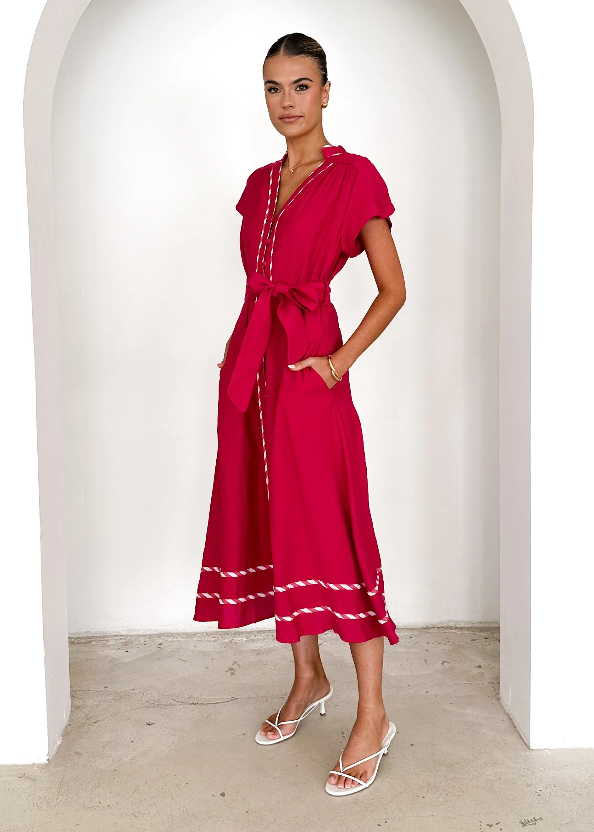 Sangria Maxi Dress - Berry sold by Gingham & Heels product image thumbnail 4