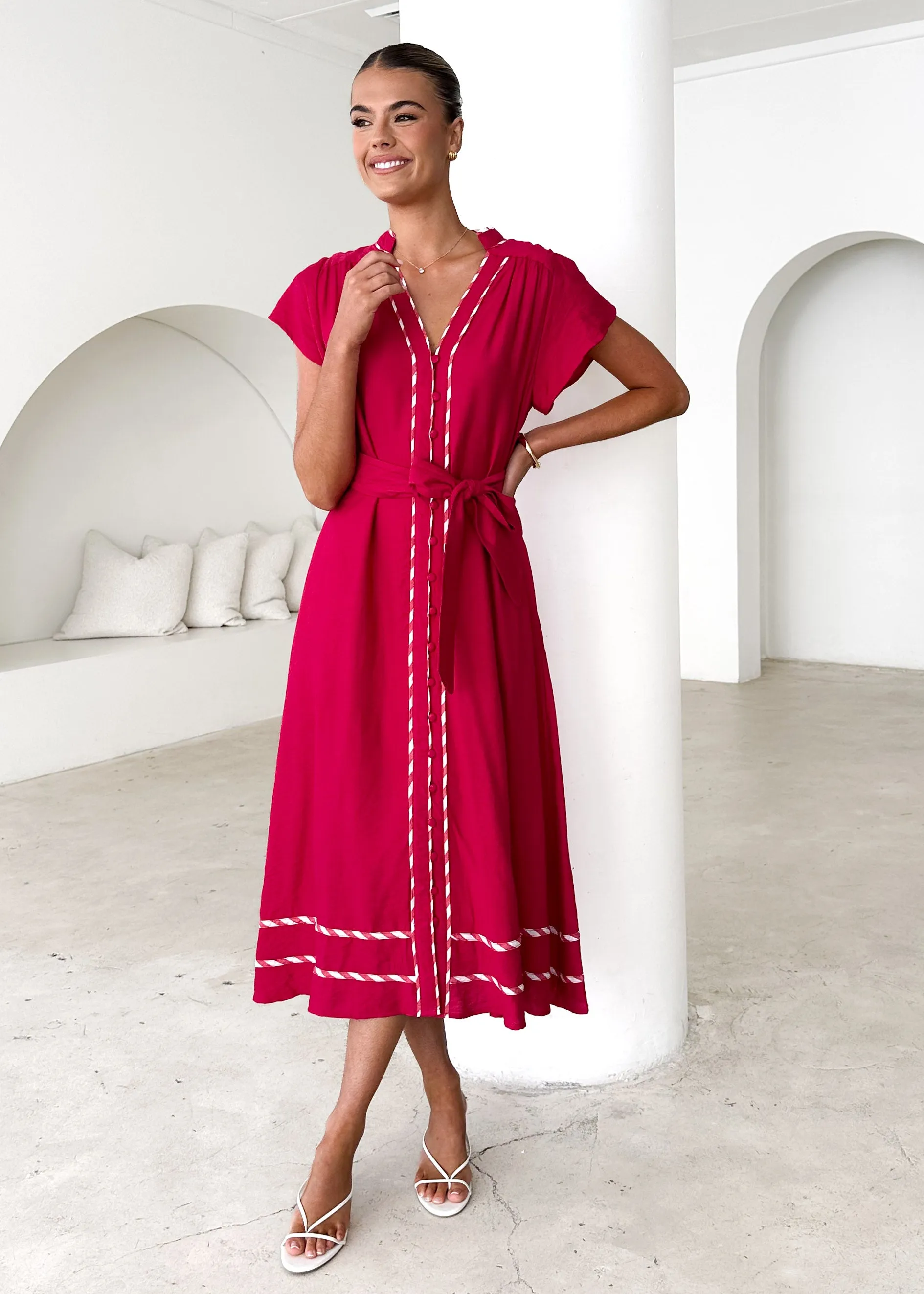 Sangria Maxi Dress - Berry sold by Gingham & Heels