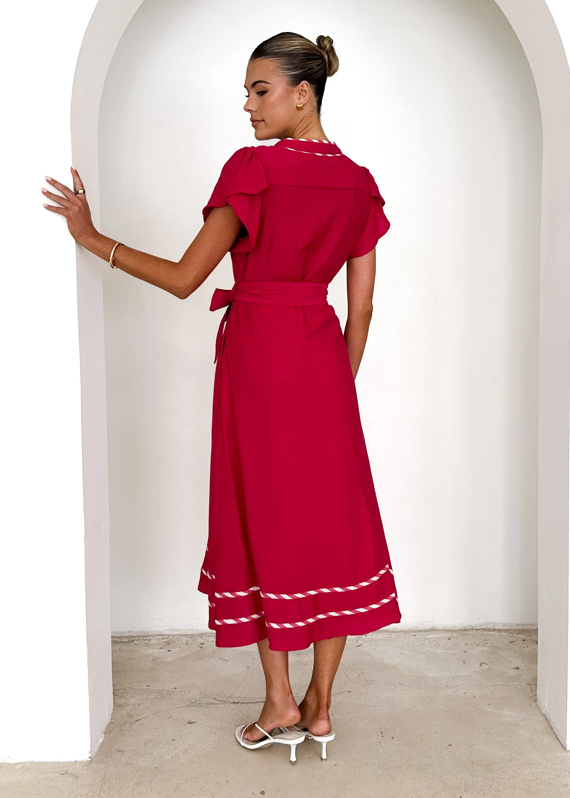 Sangria Maxi Dress - Berry sold by Gingham & Heels product image thumbnail 5