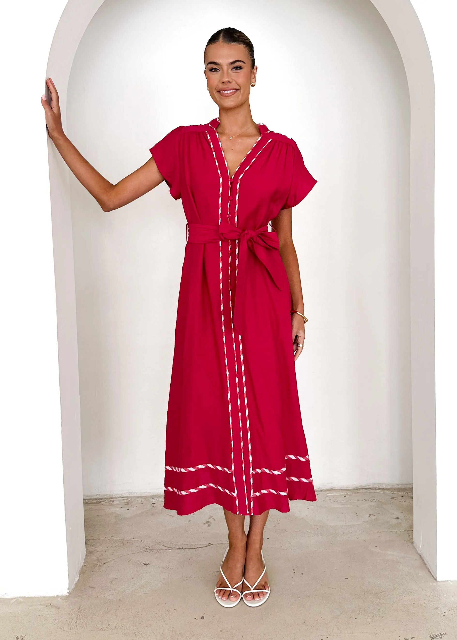 Sangria Maxi Dress - Berry sold by Gingham & Heels product image thumbnail 3