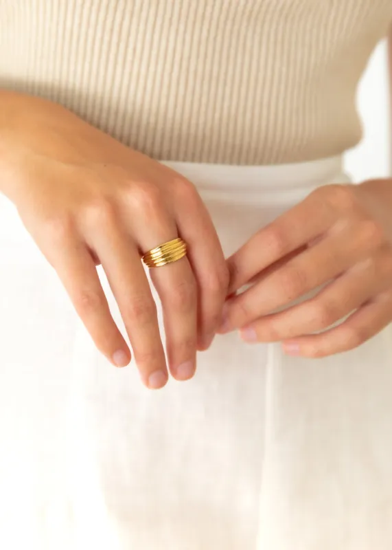 Abriana Ring - Gold sold by Gingham & Heels