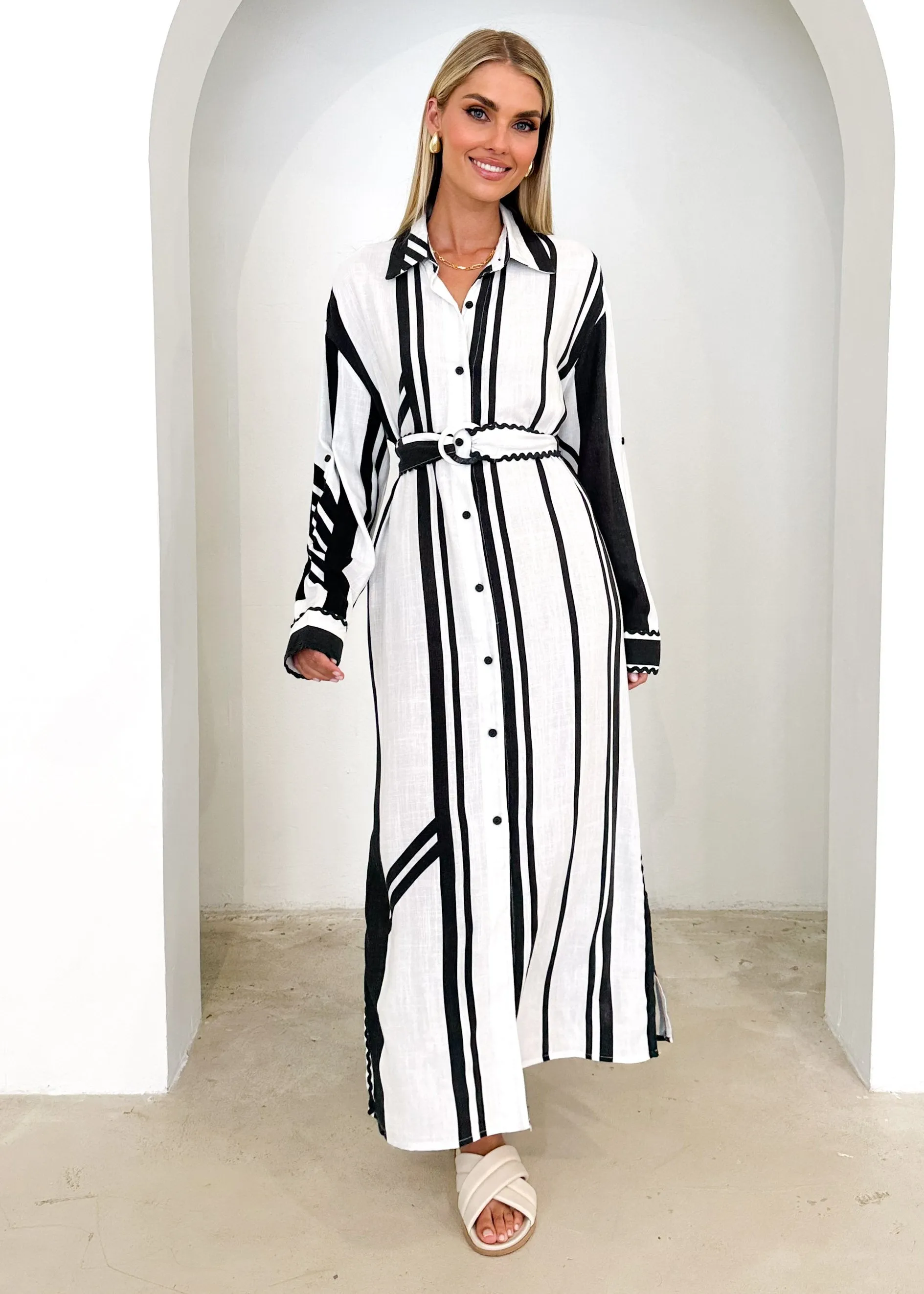 Krystla Midi Dress - Norway Stripe sold by Gingham & Heels product image thumbnail 2