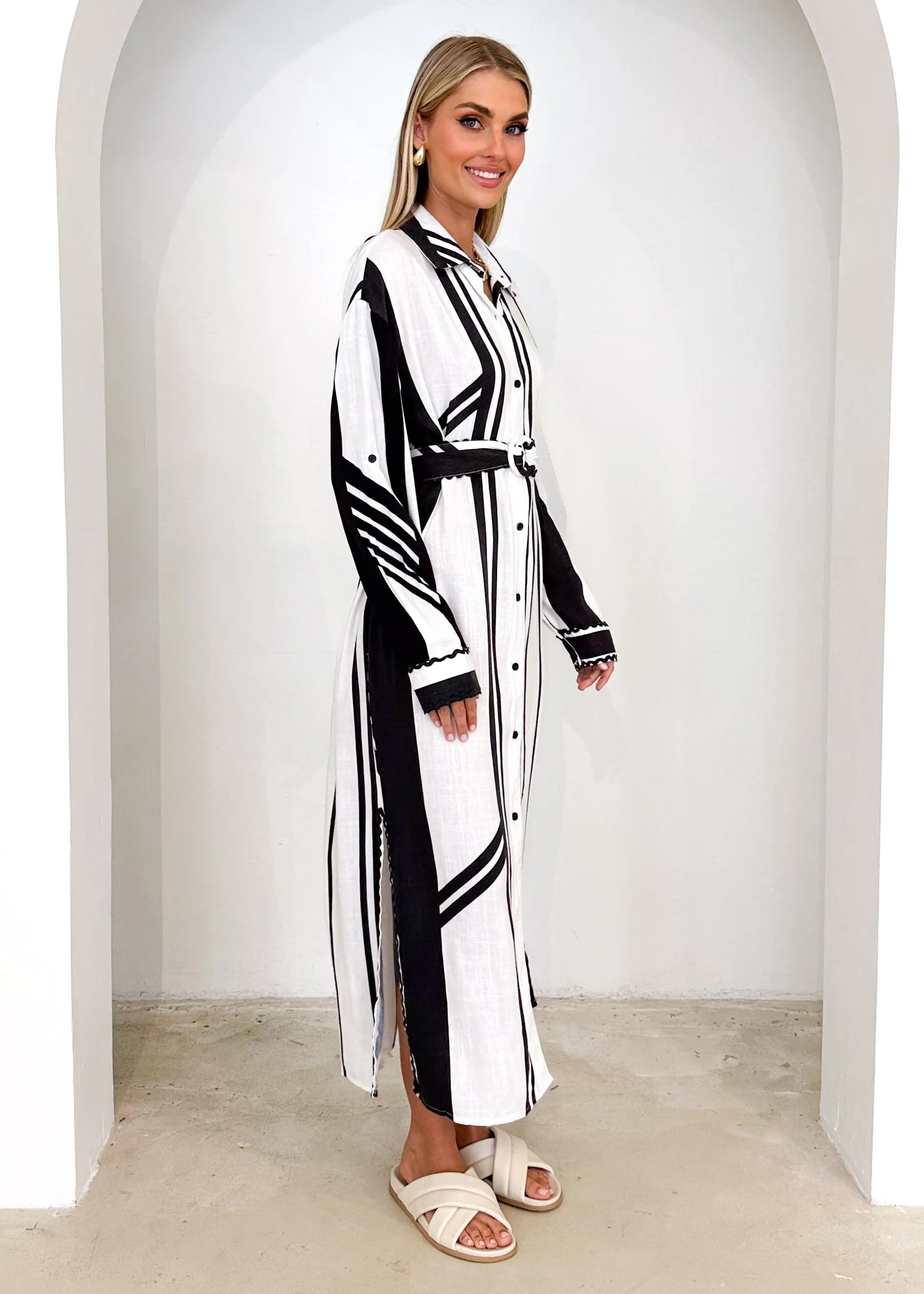 Krystla Midi Dress - Norway Stripe sold by Gingham & Heels product image thumbnail 4