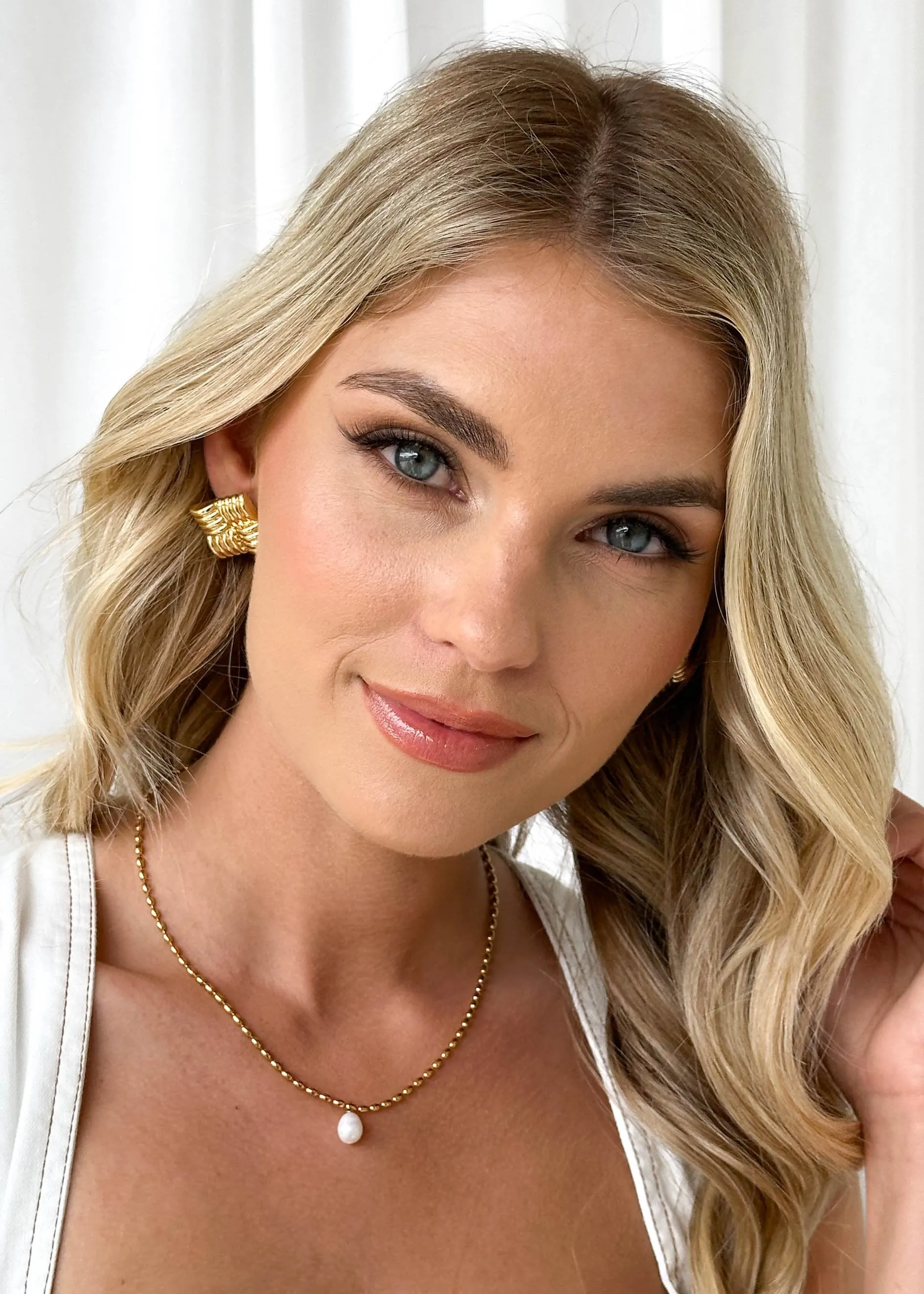 Itsibi Earrings - Gold sold by Gingham & Heels product image thumbnail 3