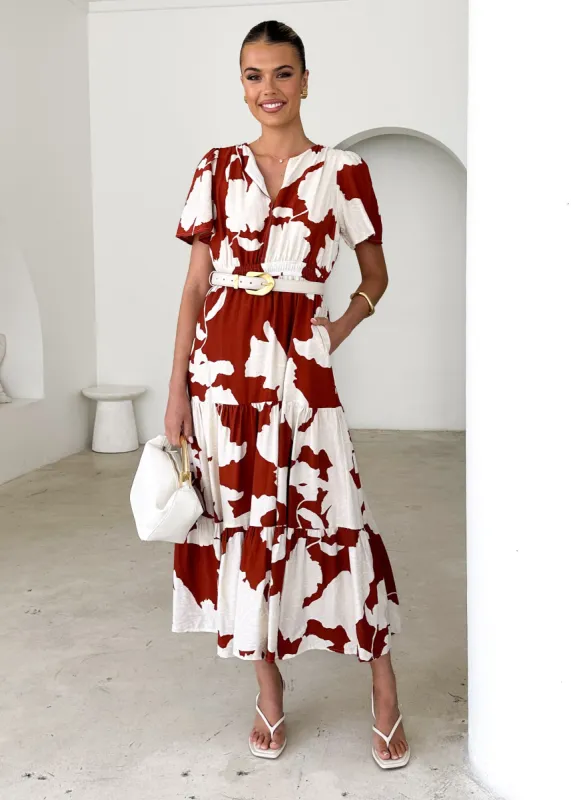 Katherine Maxi Dress - Auburn Floral sold by Gingham & Heels