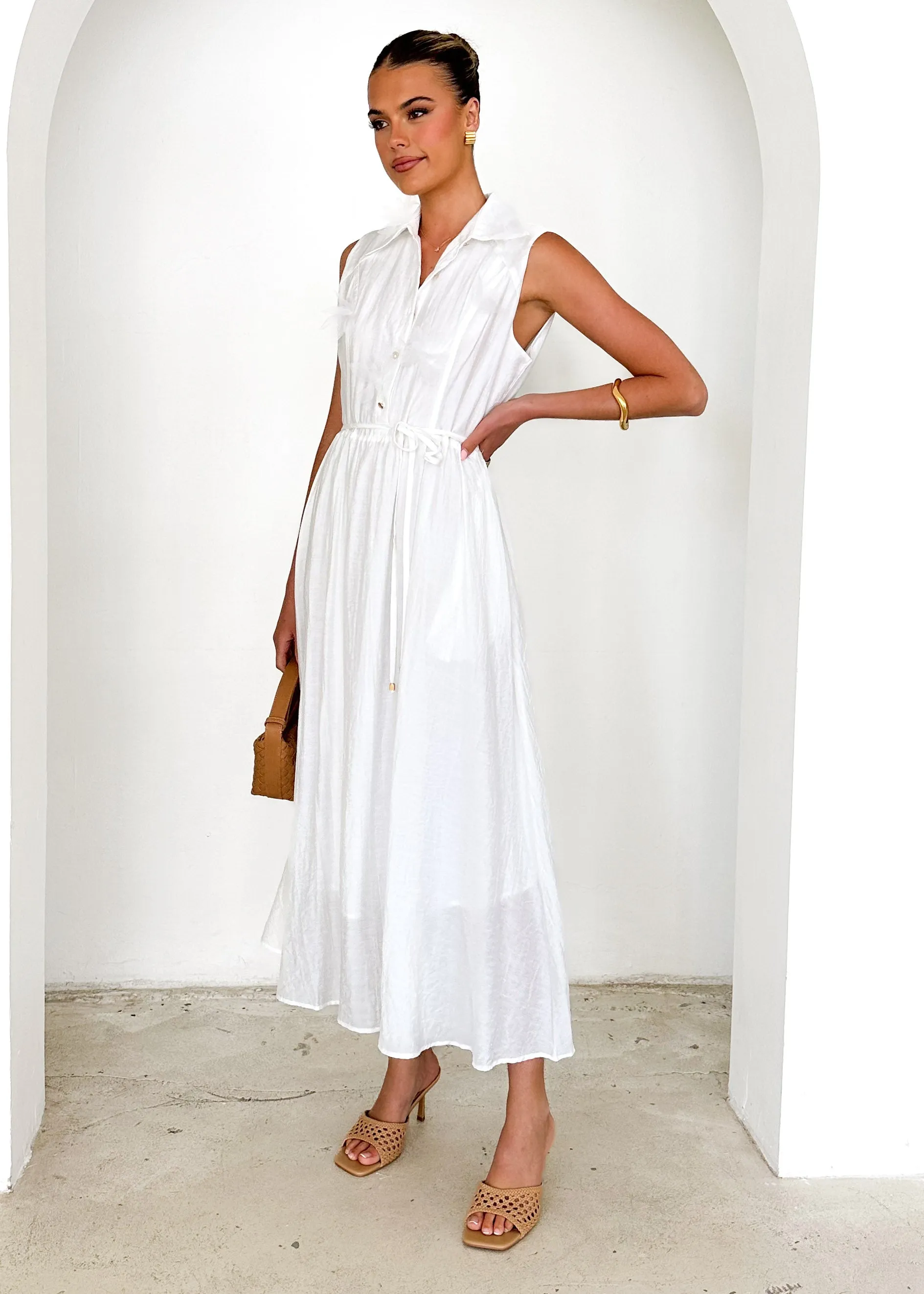 Jodi Maxi Dress - Off White sold by Gingham & Heels product image thumbnail 4
