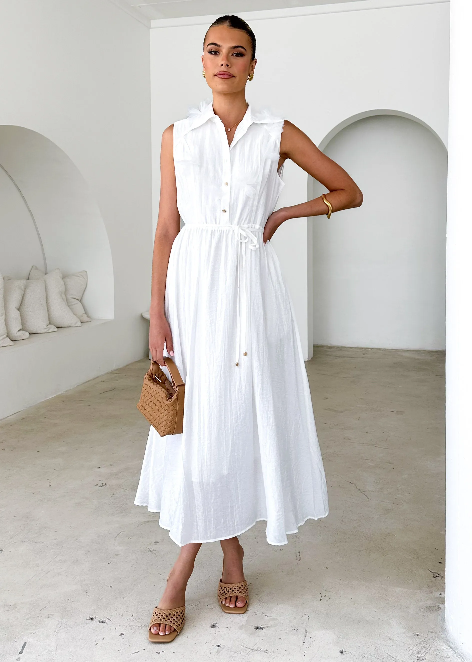 Jodi Maxi Dress - Off White sold by Gingham & Heels product image thumbnail 2