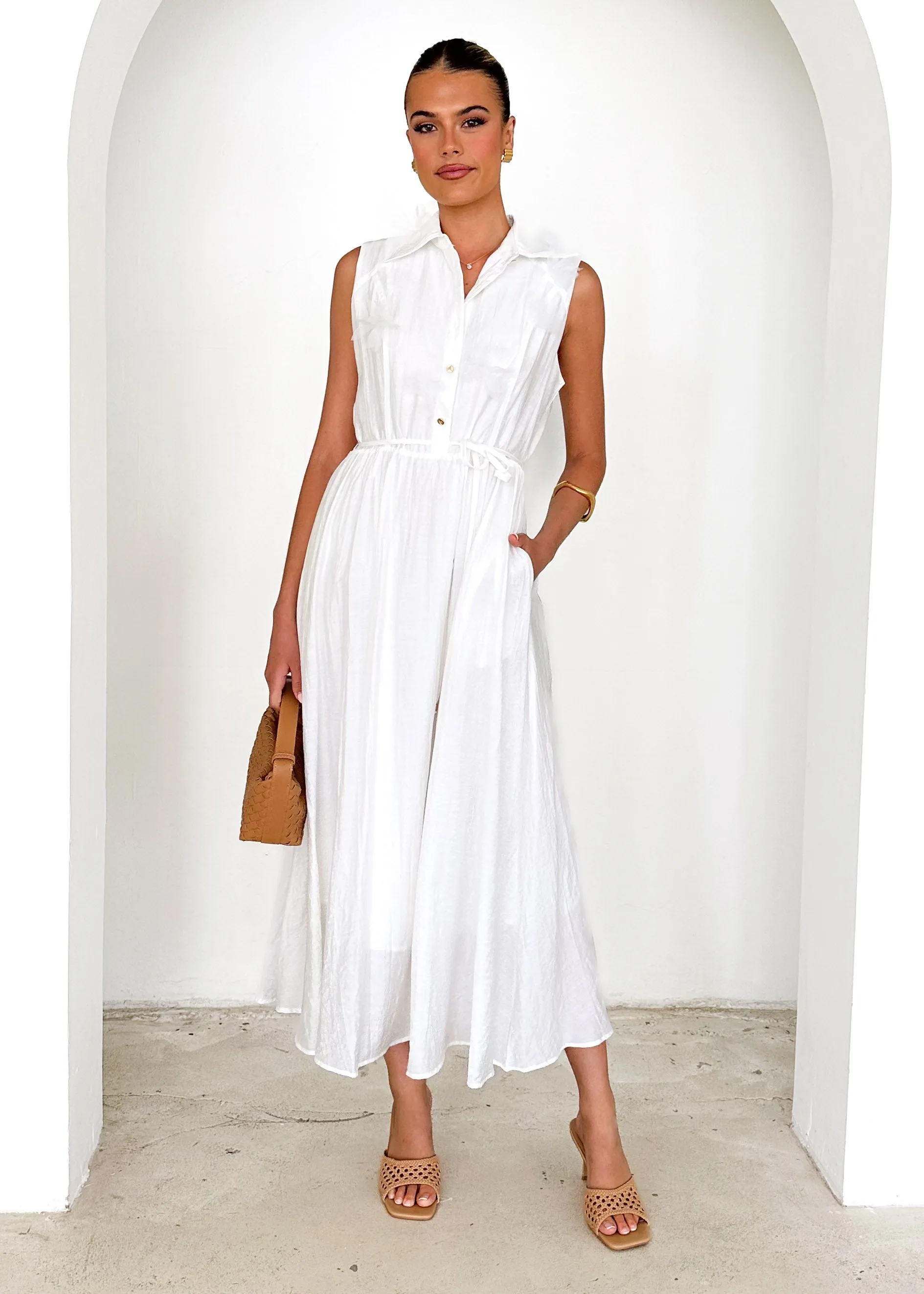Jodi Maxi Dress - Off White sold by Gingham & Heels product image thumbnail 3
