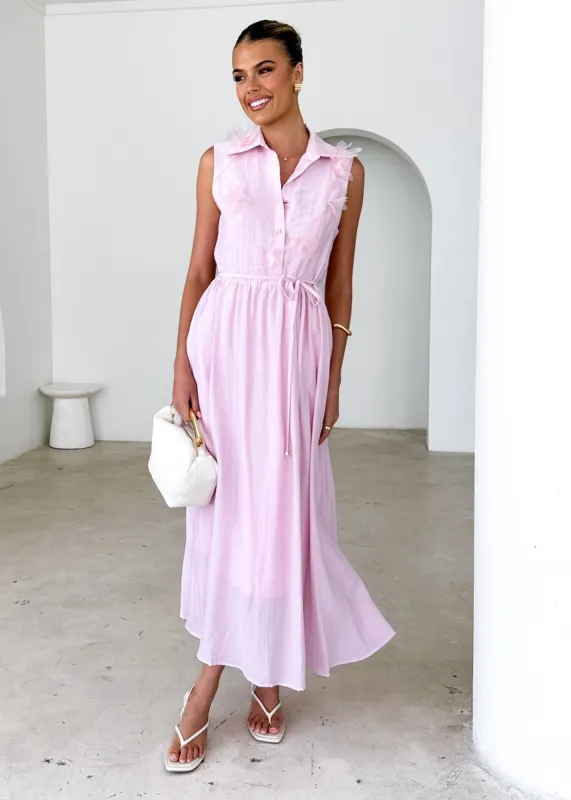 Jodi Maxi Dress - Blush sold by Gingham & Heels