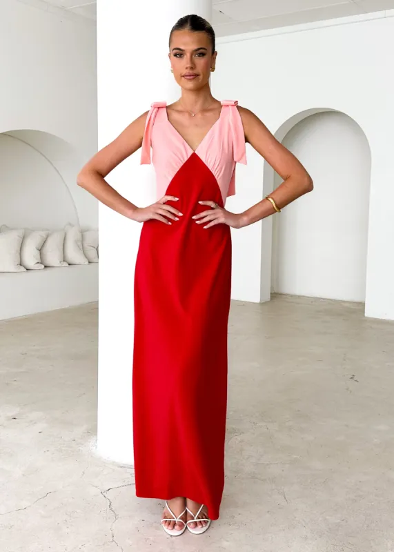 Formation Maxi Dress - Cherry Splice sold by Gingham & Heels