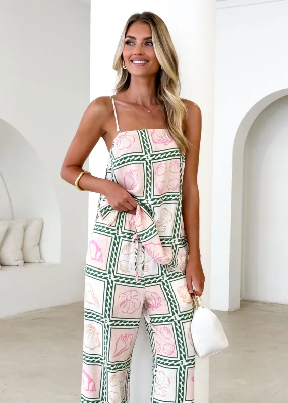 Lulu Top - Coastal Green sold by Gingham & Heels