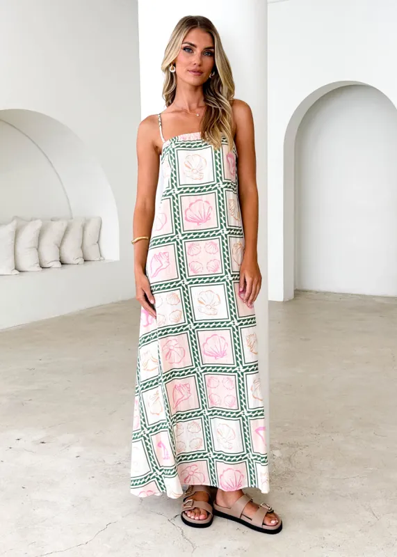 Talisa Maxi Dress - Coastal Green sold by Gingham & Heels