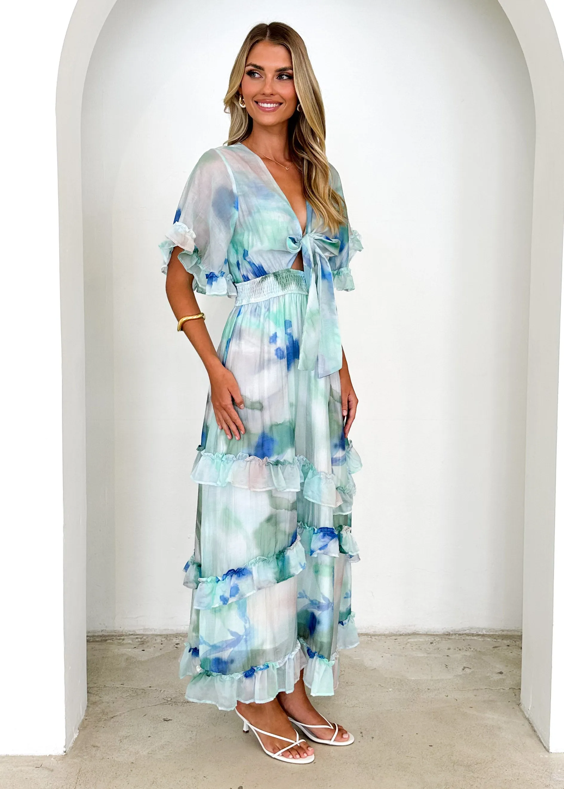 Hamilton Maxi Dress - Mint Haze sold by Gingham & Heels product image thumbnail 4