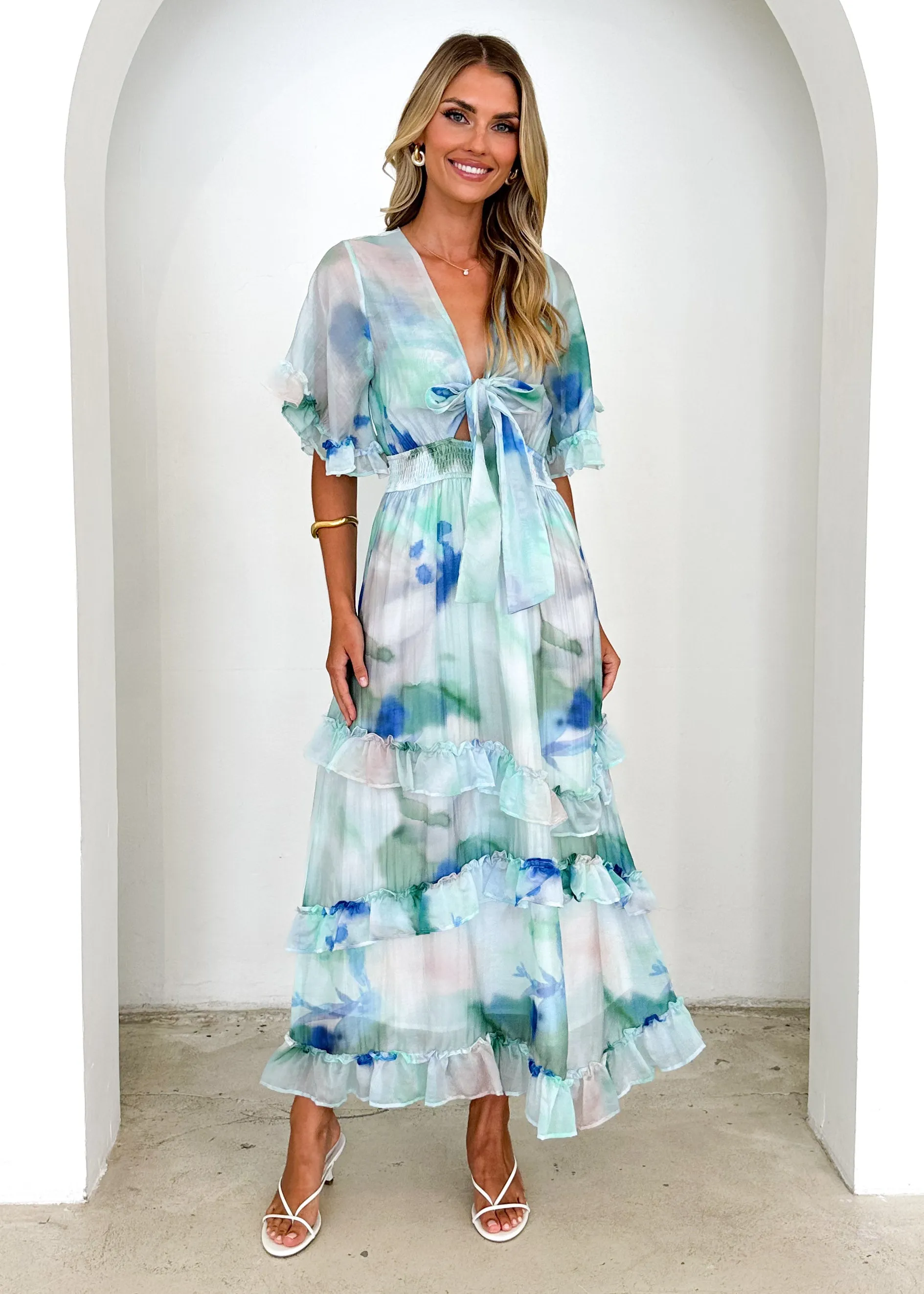 Hamilton Maxi Dress - Mint Haze sold by Gingham & Heels product image thumbnail 3