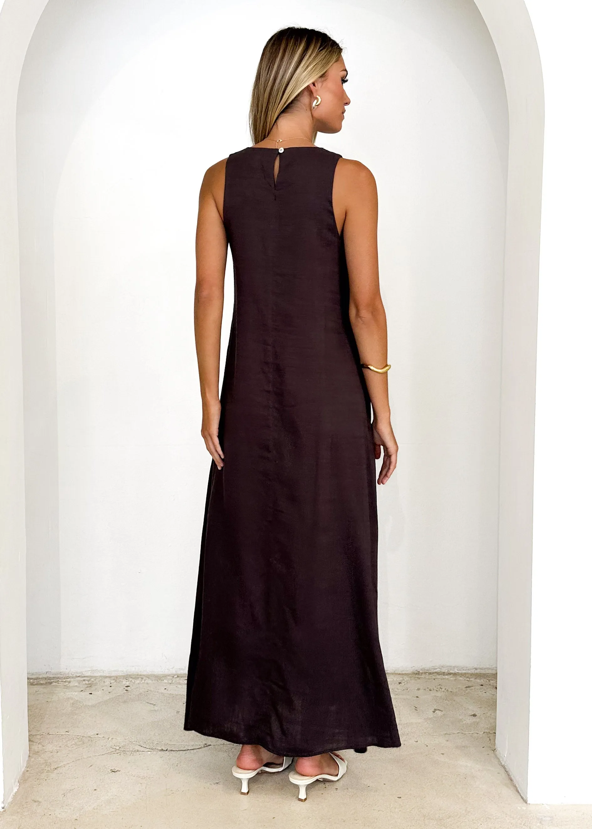 Layla Maxi Dress - Chocolate sold by Gingham & Heels product image thumbnail 5