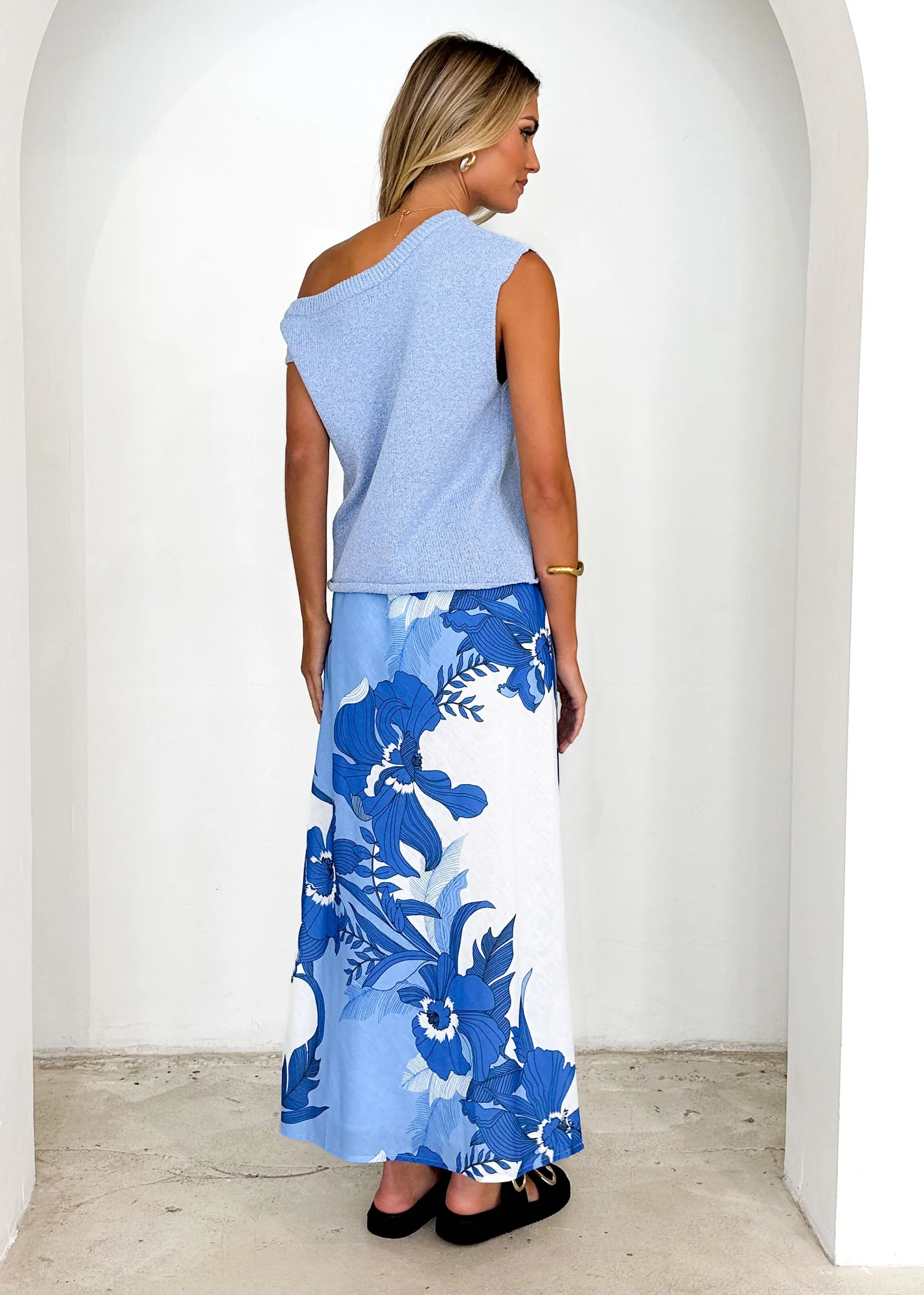 Taissa One Shoulder Knit Top - Sky Blue sold by Gingham & Heels product image thumbnail 5