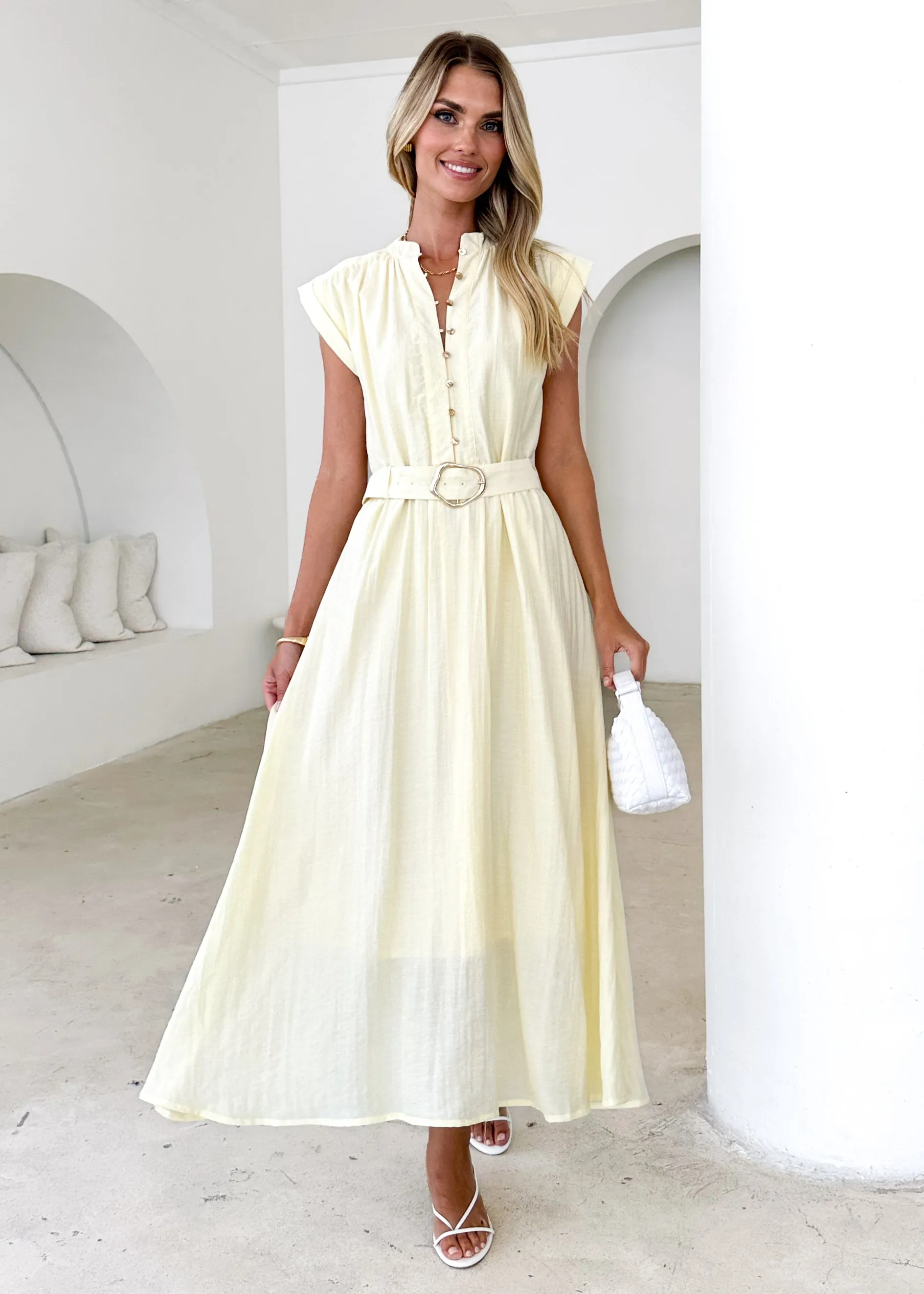 Rivington Maxi Dress - Lemon sold by Gingham & Heels product image thumbnail 2
