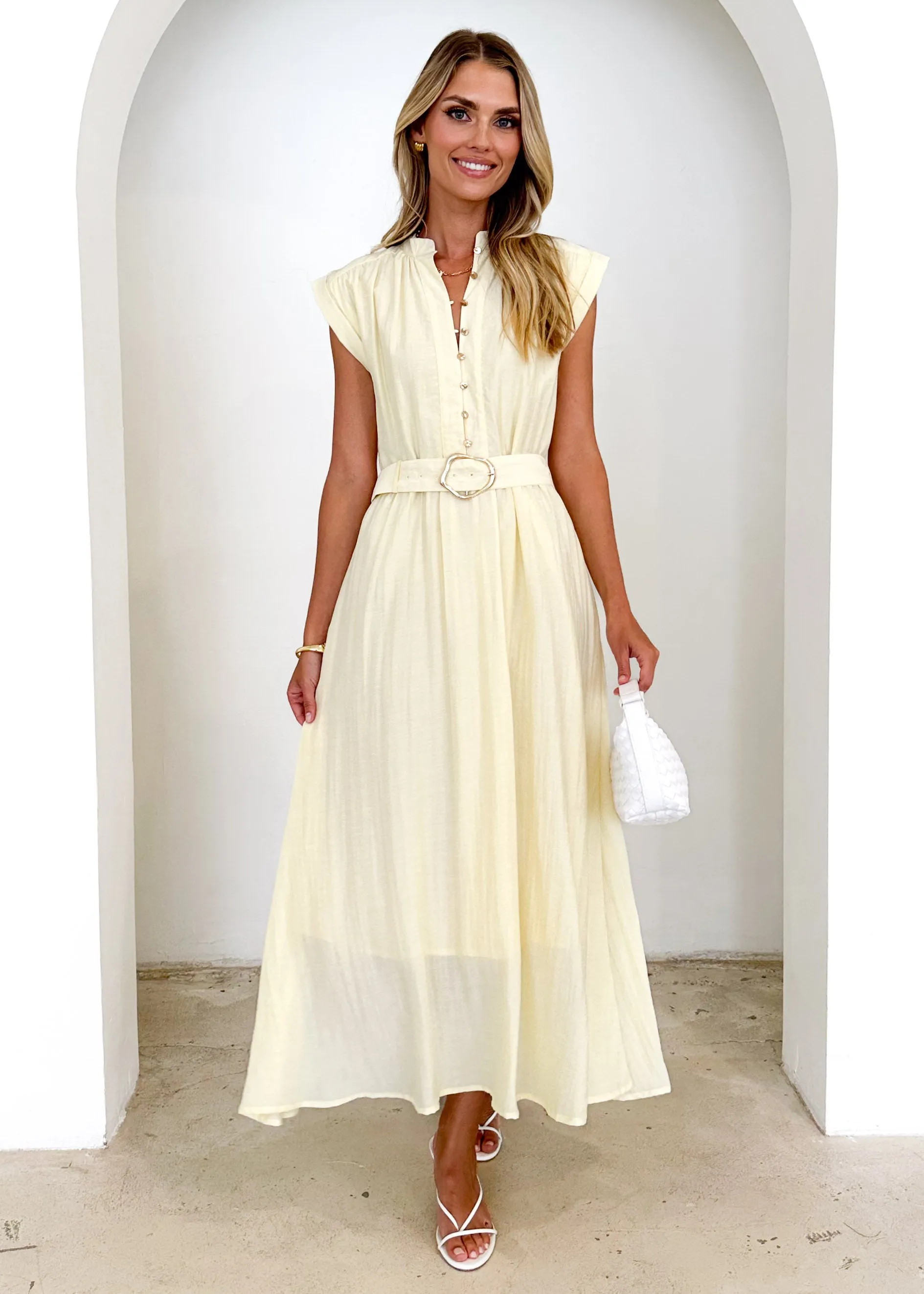 Rivington Maxi Dress - Lemon sold by Gingham & Heels product image thumbnail 3