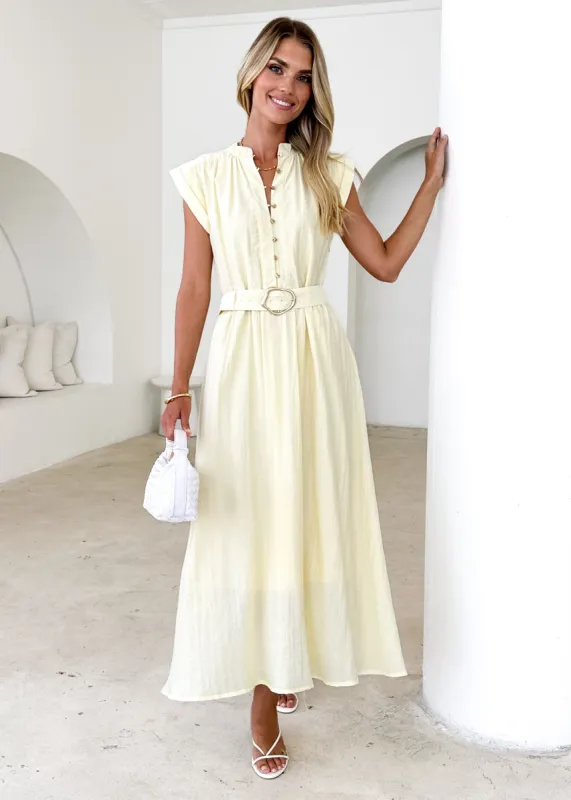 Rivington Maxi Dress - Lemon sold by Gingham & Heels