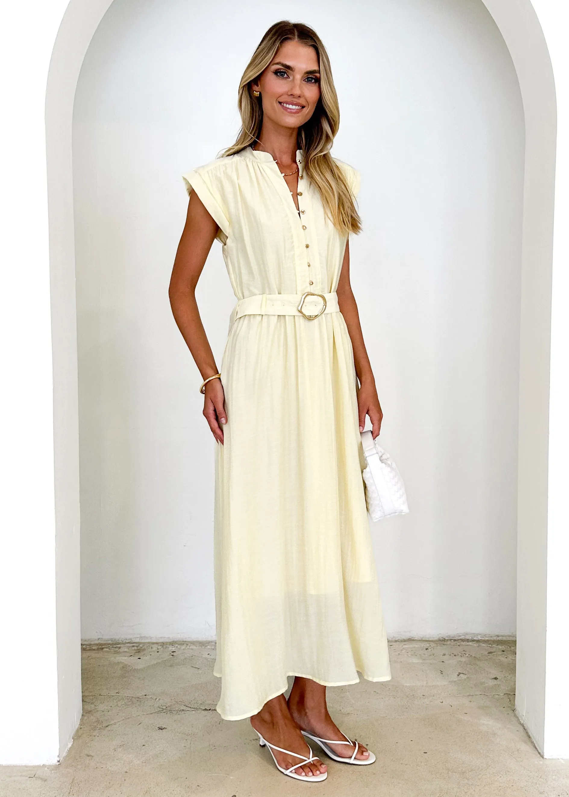Rivington Maxi Dress - Lemon sold by Gingham & Heels product image thumbnail 4