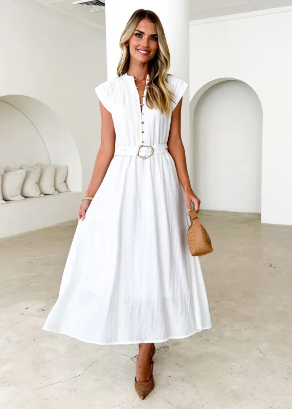 Rivington Maxi Dress - Off White sold by Gingham & Heels