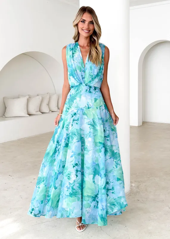 Amoureux Maxi Dress - Mint Ziah sold by Gingham & Heels