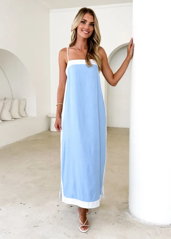 Zander Maxi Dress - Blue sold by Gingham & Heels