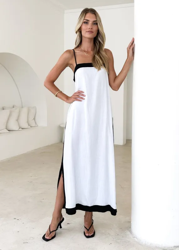 Zander Maxi Dress - Off White sold by Gingham & Heels