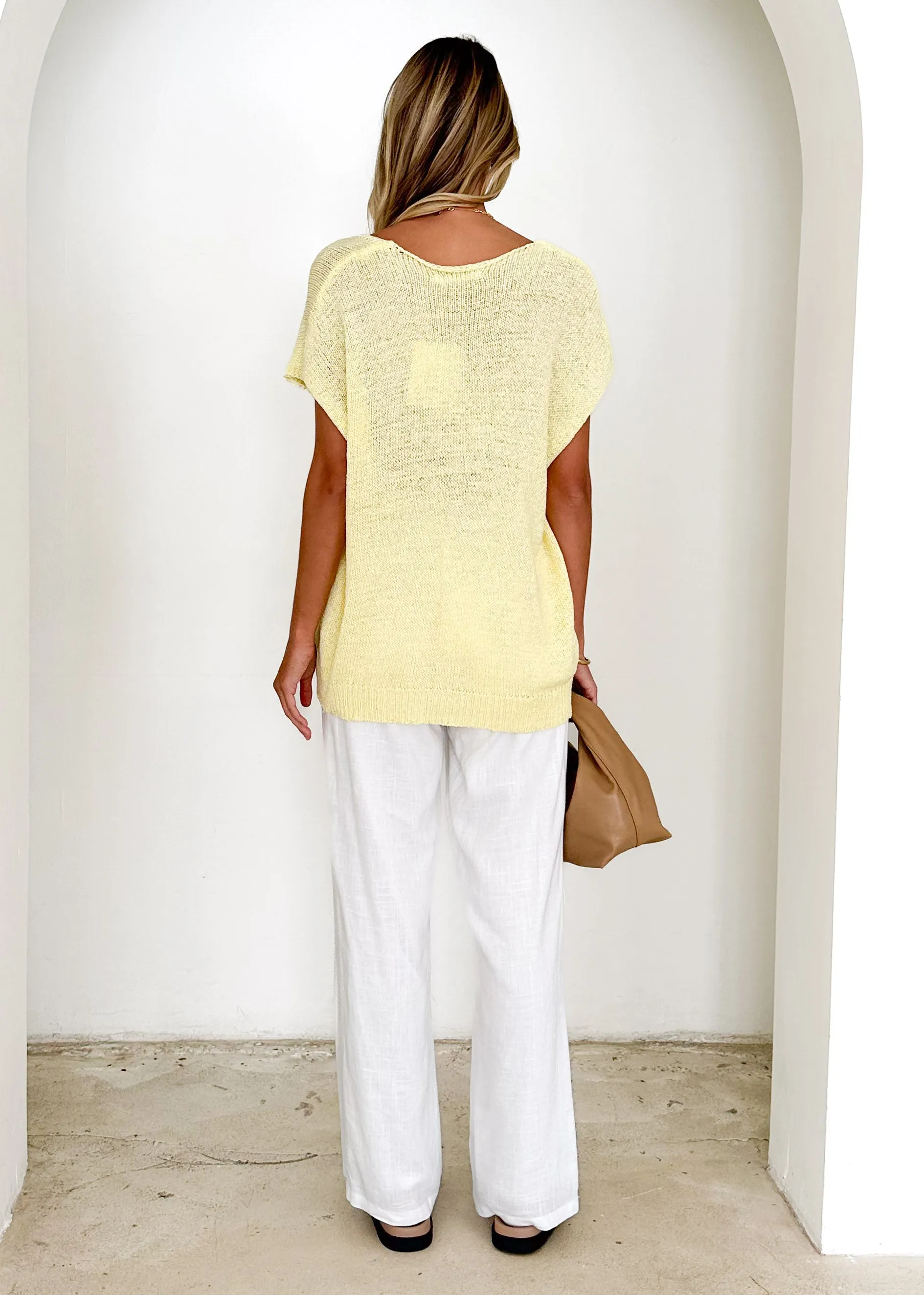 Melrose Knit Top - Lemon sold by Gingham & Heels product image thumbnail 5