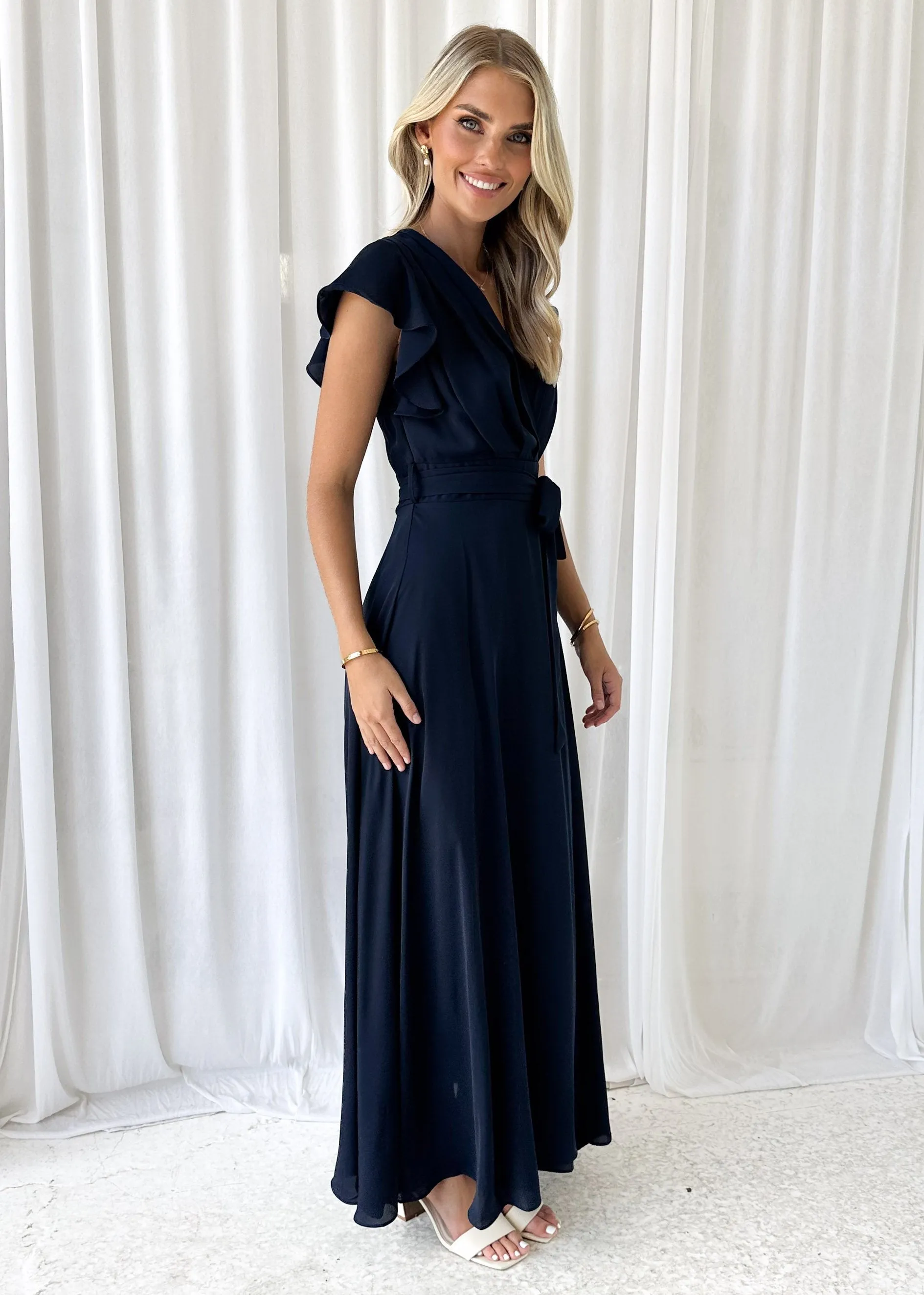 Polly Maxi Dress - Navy sold by Gingham & Heels product image thumbnail 4