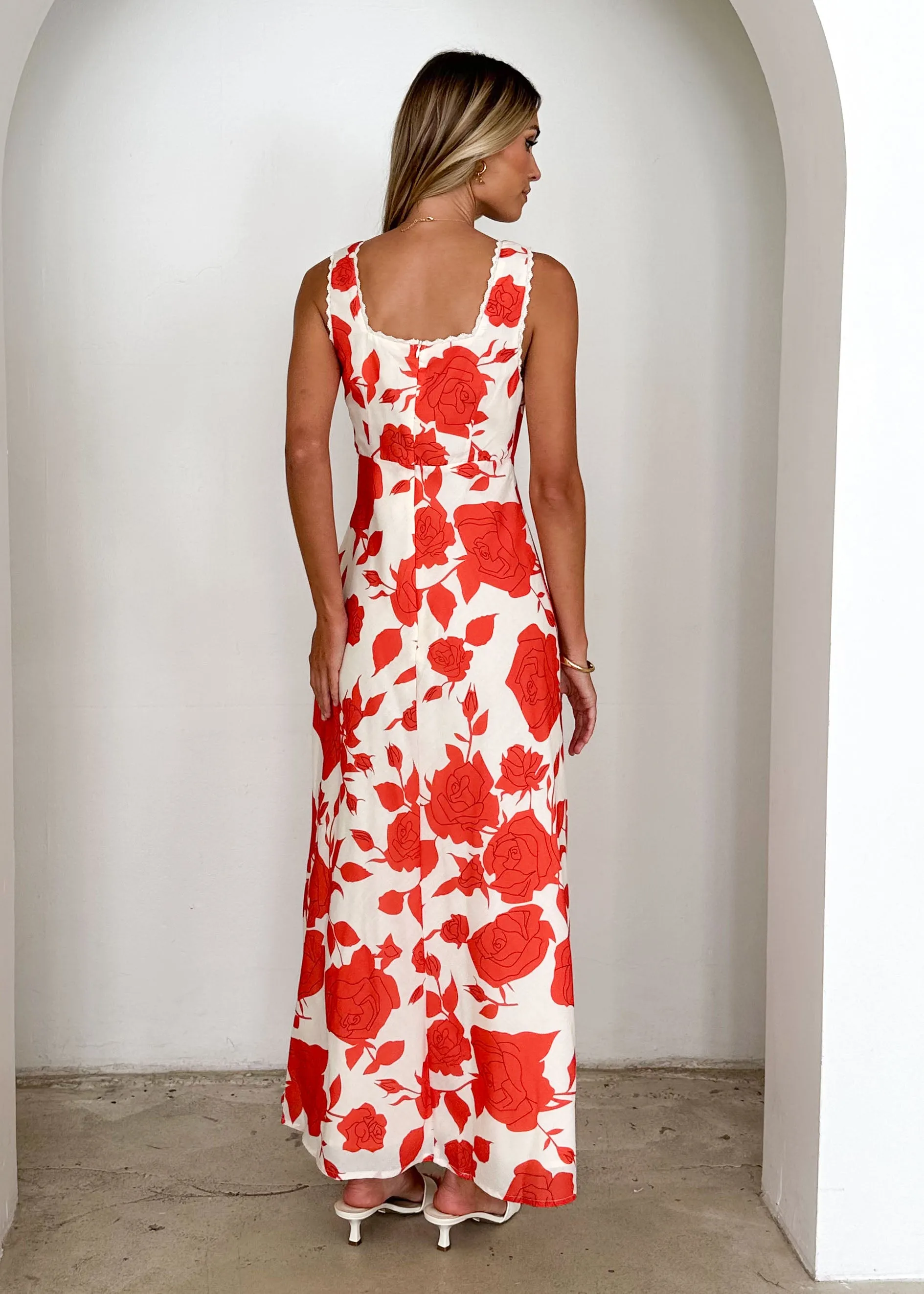 Dominique Maxi Dress - Red Floral sold by Gingham & Heels product image thumbnail 5