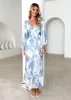 Stetha Maxi Dress - Blue Flowers sold by Gingham & Heels