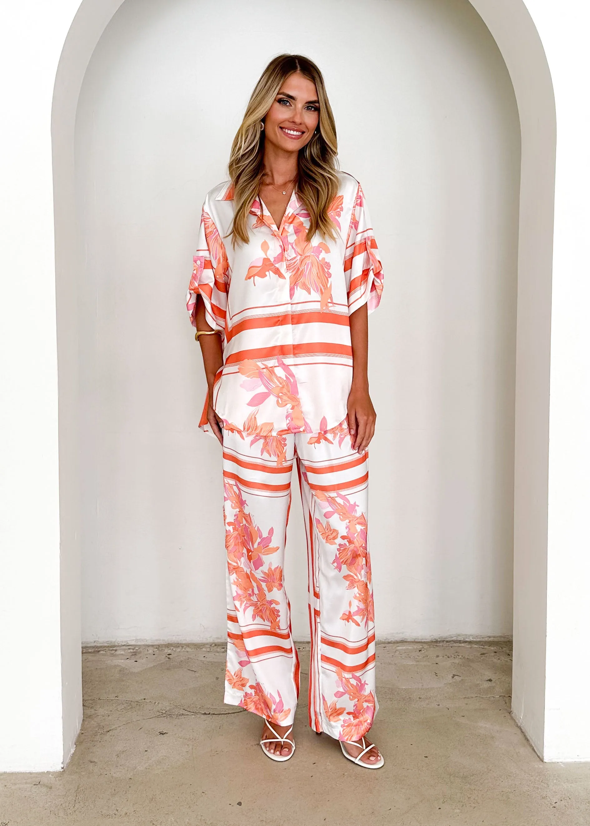 Kaycie Shirt - Peach Floral sold by Gingham & Heels product image thumbnail 4