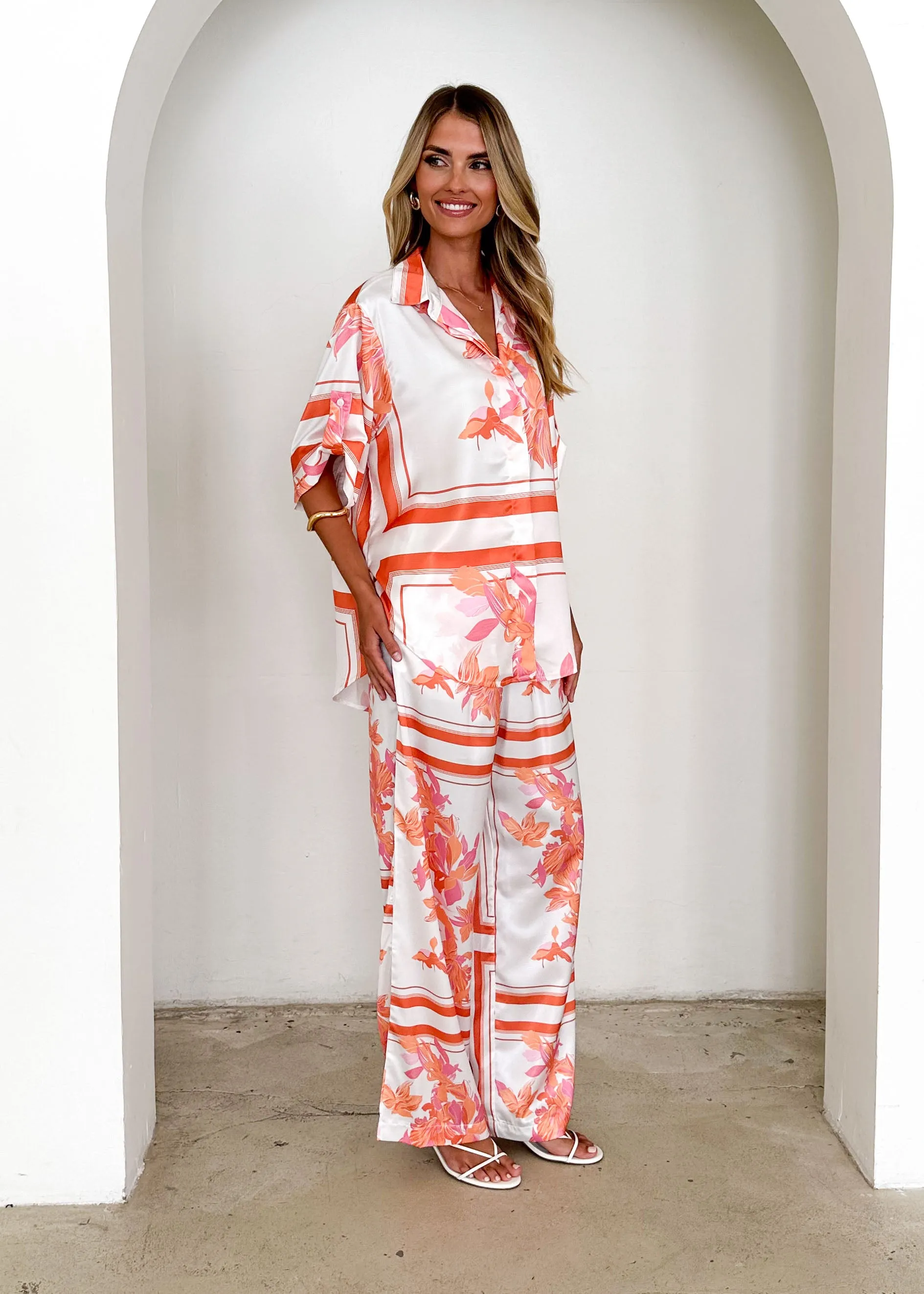 Kaycie Shirt - Peach Floral sold by Gingham & Heels product image thumbnail 5