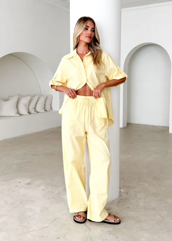 Kinsley Pants - Lemon sold by Gingham & Heels