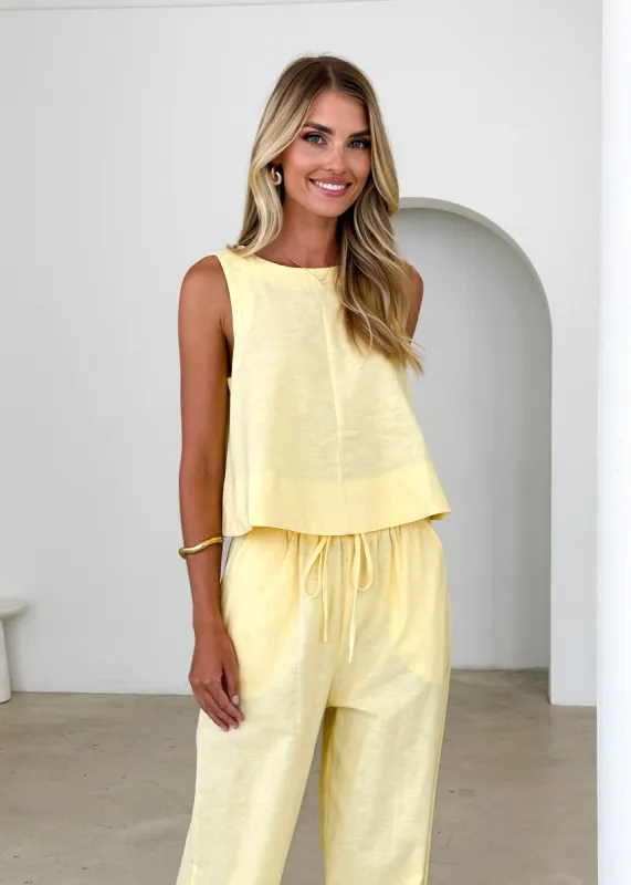 Rhythm Crop - Lemon sold by Gingham & Heels