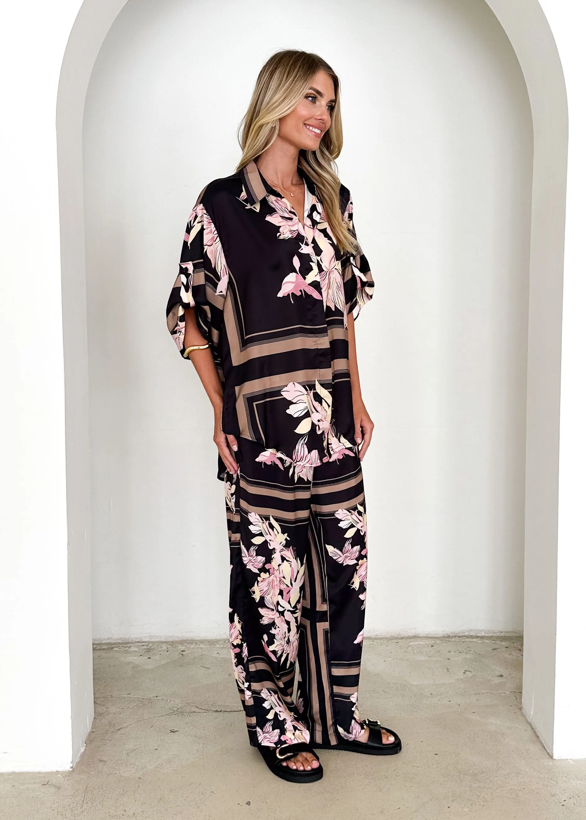 Kaycie Shirt - Black Floral sold by Gingham & Heels product image thumbnail 5