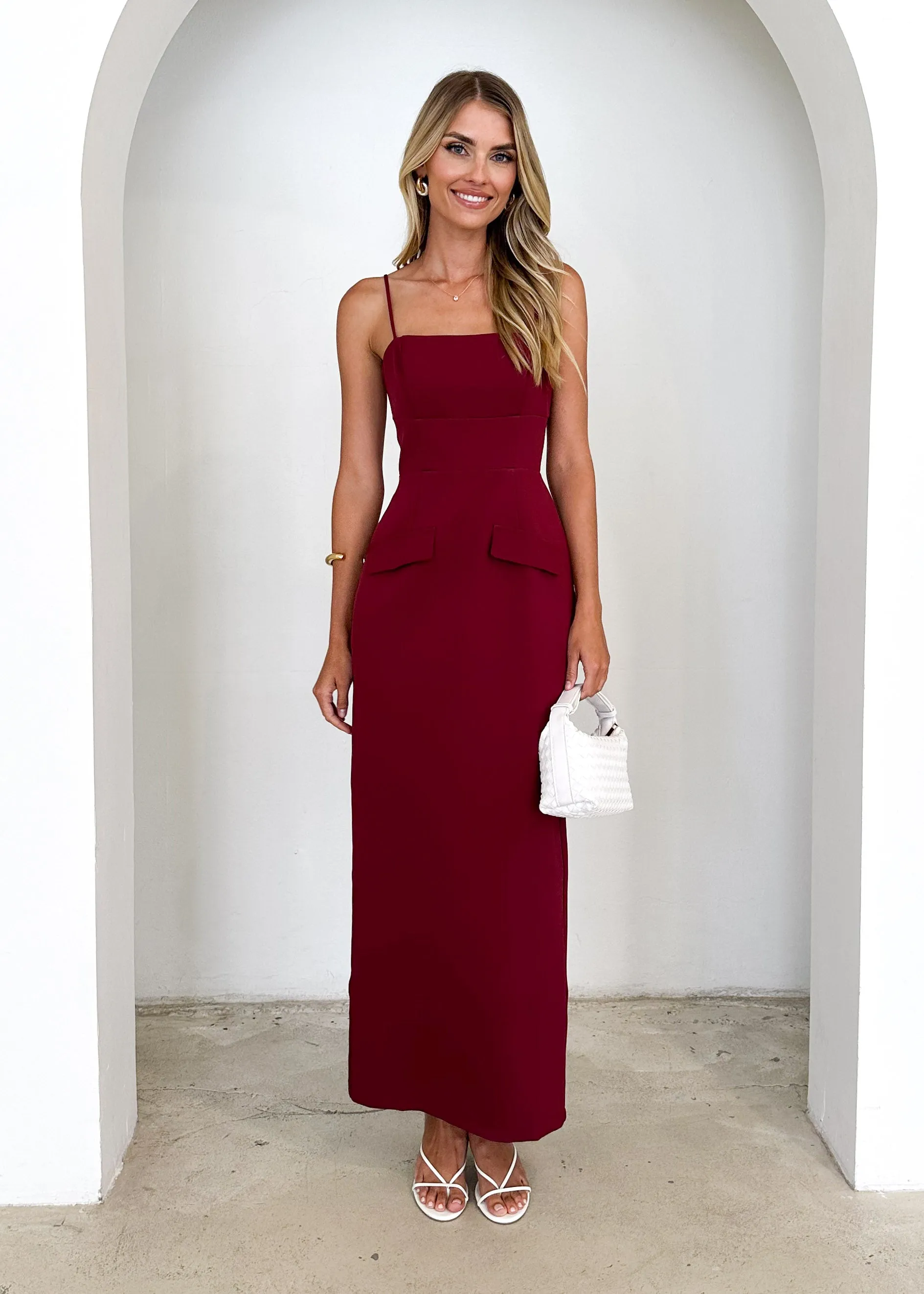 Hansel Maxi Dress - Wine sold by Gingham & Heels product image thumbnail 4