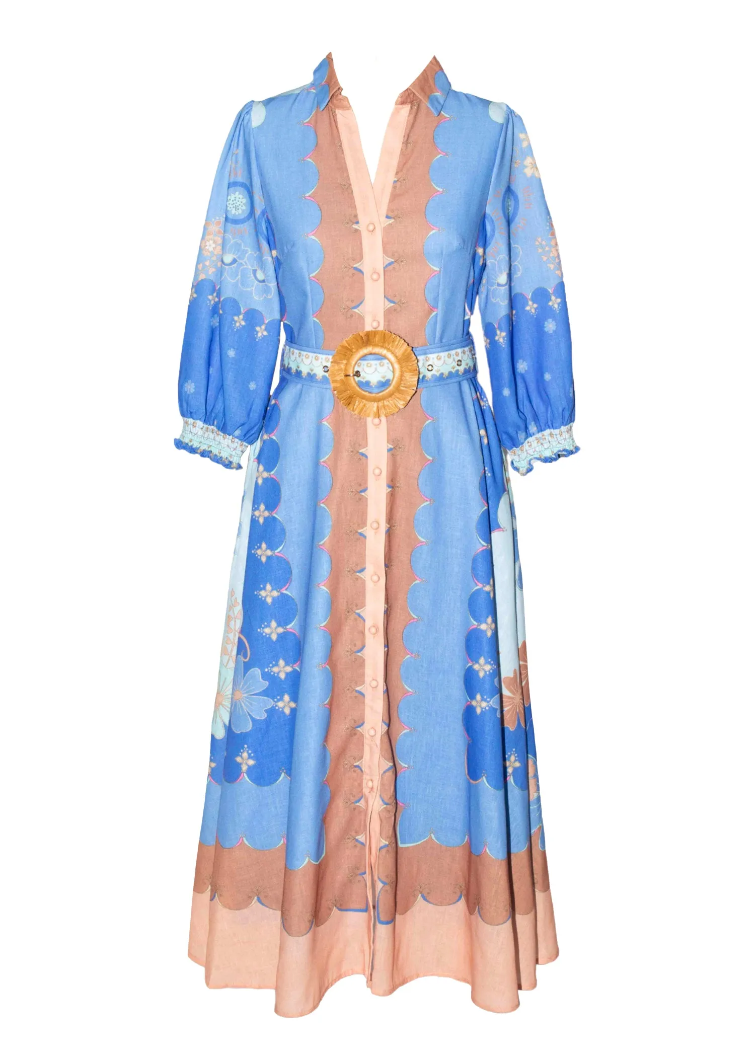 Portobello Midi Dress - Blue Moon sold by Gingham & Heels product image thumbnail 2