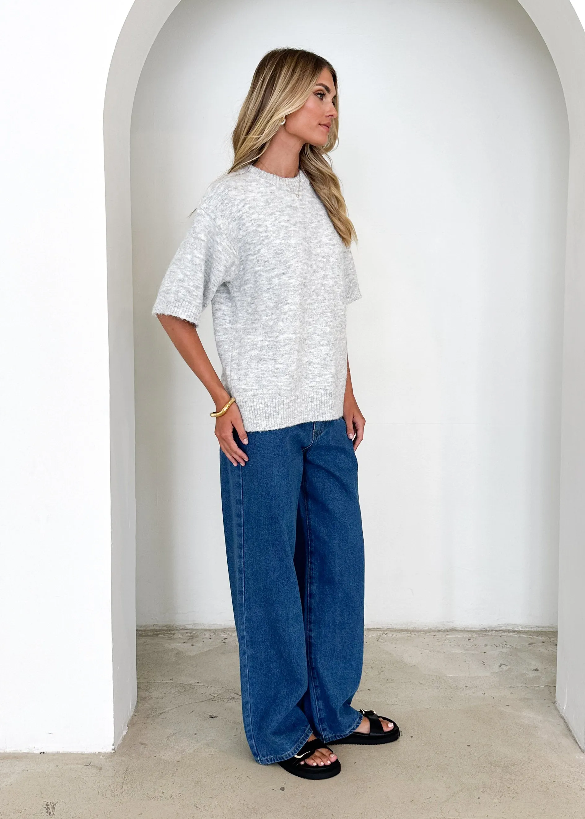 Annabelle Knit Tee - Grey sold by Gingham & Heels product image thumbnail 5